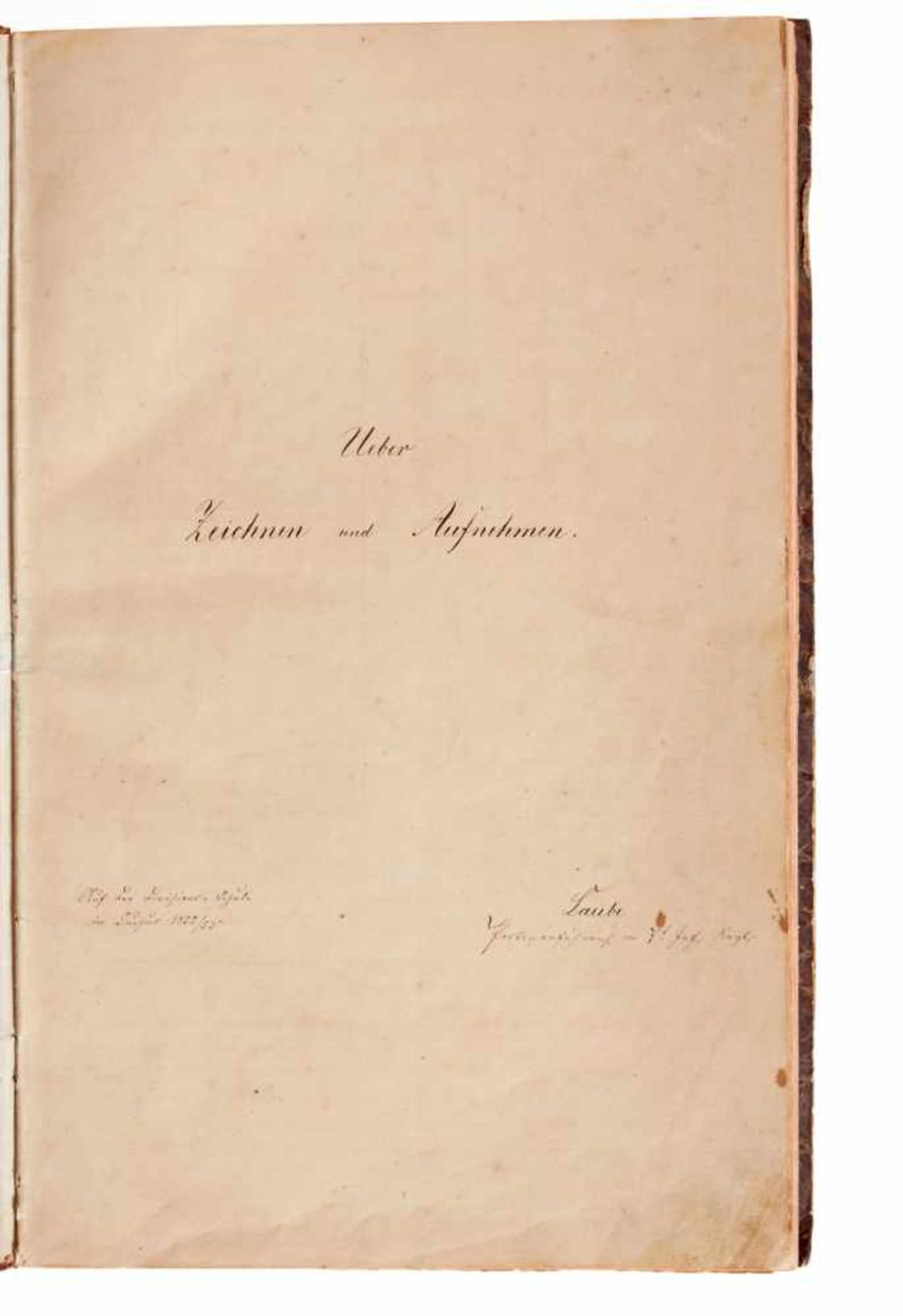 Kriegswissenschaft- "Über Zeichnen und Aufnehmen". Deutsche Handschrift auf Papier.Wohl Glogau, dat. - Bild 2 aus 5