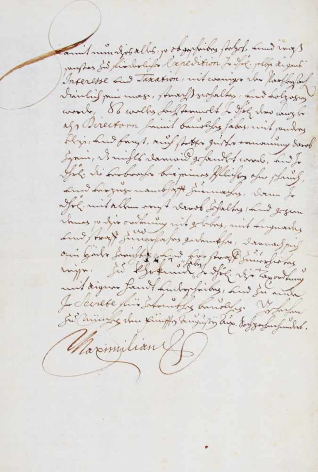 Bayern- Sammlung - Vier Schriftstücke mit meist e. U. desbayerischen Landesfürsten. 1600-1745. ( - Bild 2 aus 2