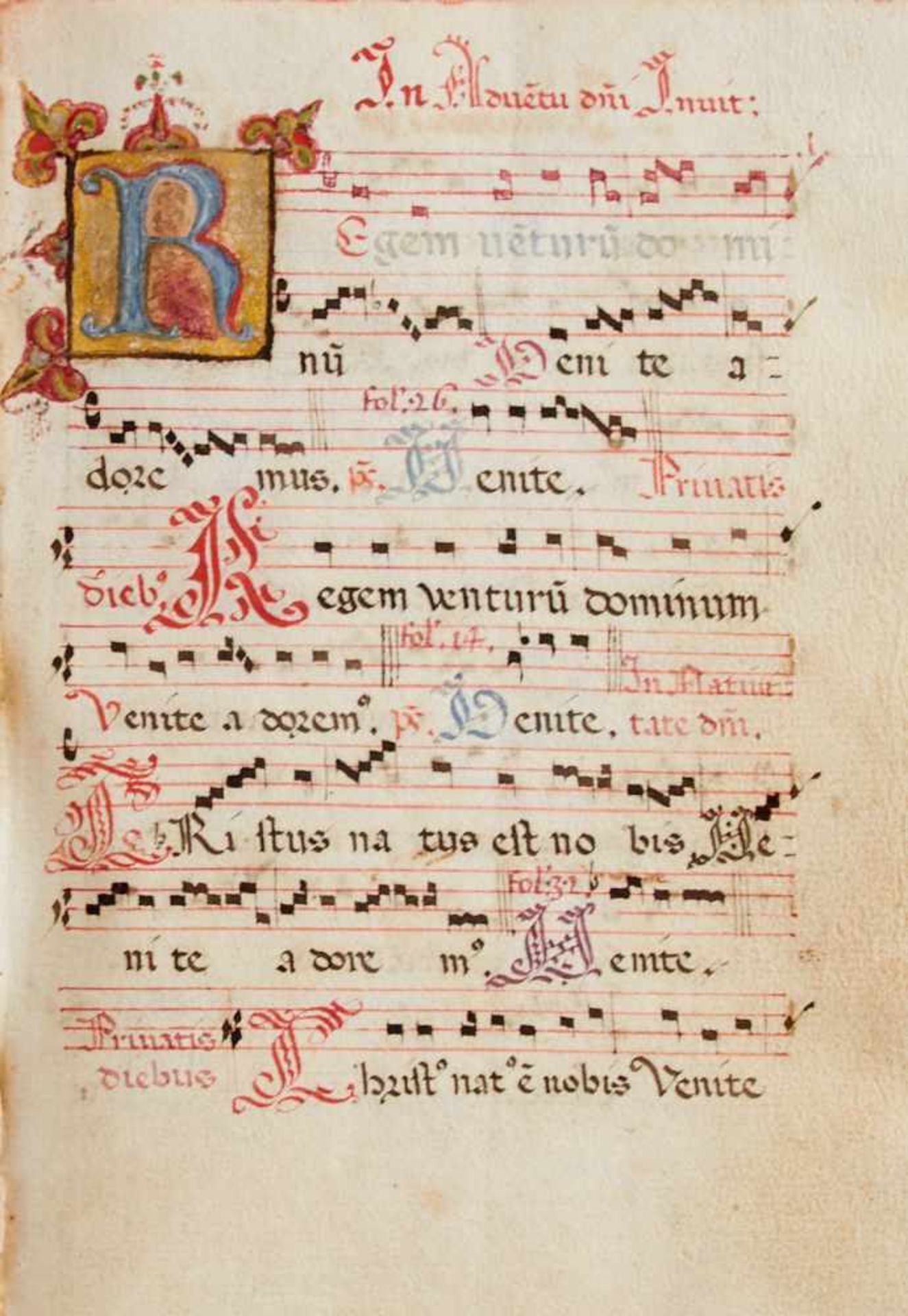 Siena- Antiphonar der Kartause Maggiano. Lateinische Handschrift auf Papier.Dat. Maggiano (Siena), - Bild 4 aus 7