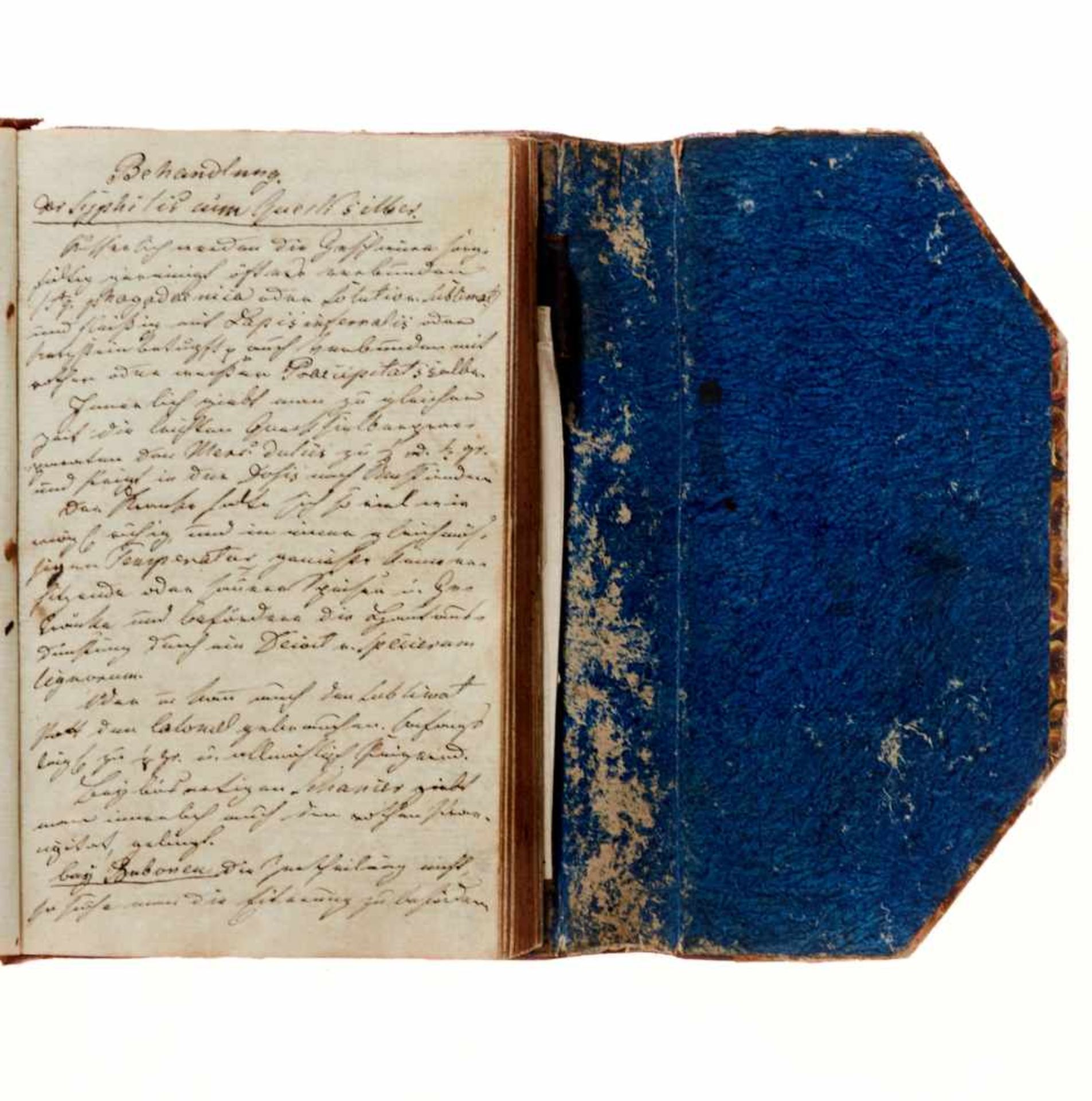 "Receptir 'Taschen' Buch für Johann Dehler approbirt(en) B(a)d(e)r."Deutsche Handschrift auf Papier. - Bild 3 aus 3