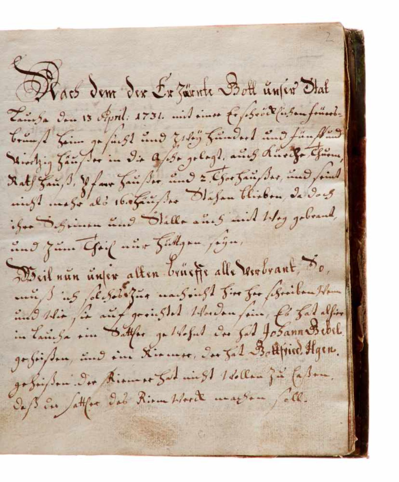 Laucha- "Hantwercks Buch der Satler Innung". Deutsche Handschrift auf Papier.Dat. Laucha (Sachsen- - Bild 3 aus 3