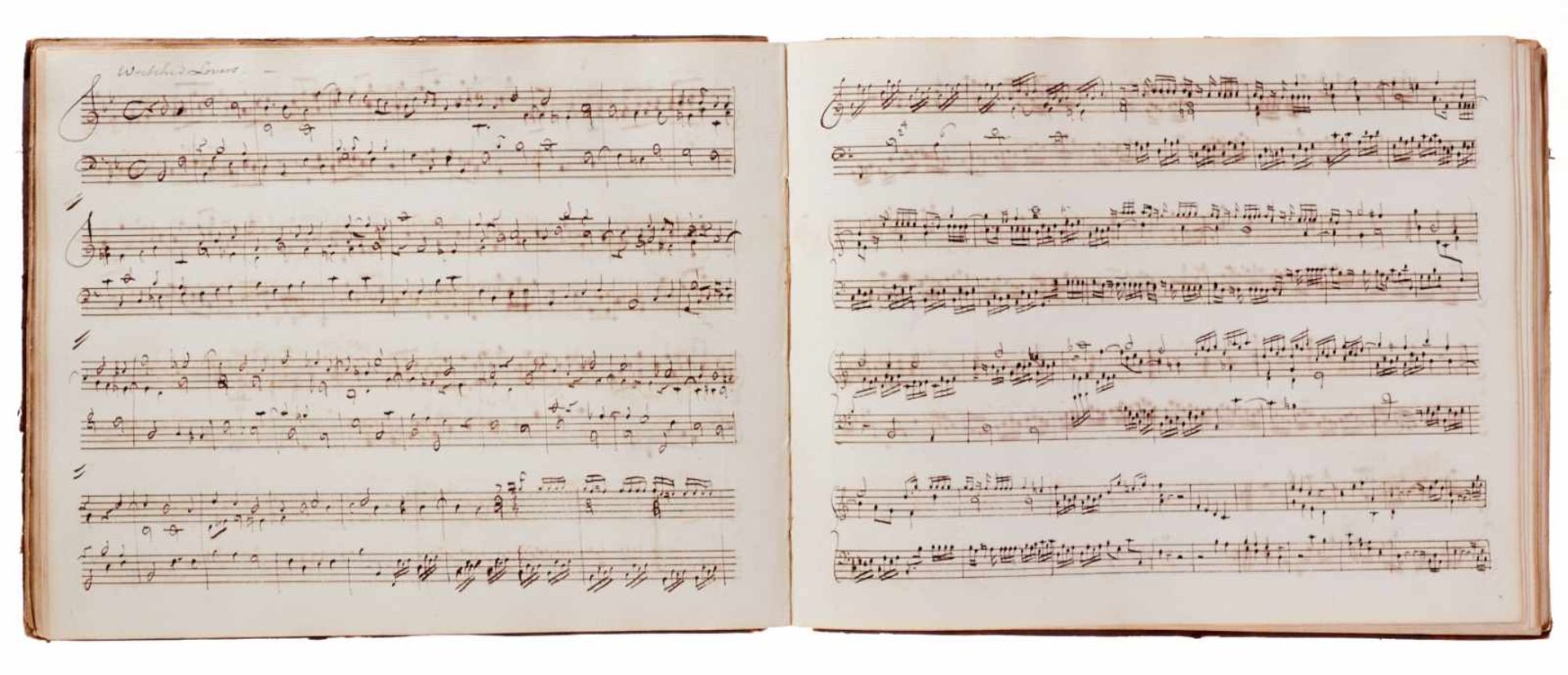 Notiz- und Skizzenbuch eines in Großbritannien tätigen Komponisten.Musikhandschrift auf Papier. Wohl - Bild 23 aus 30