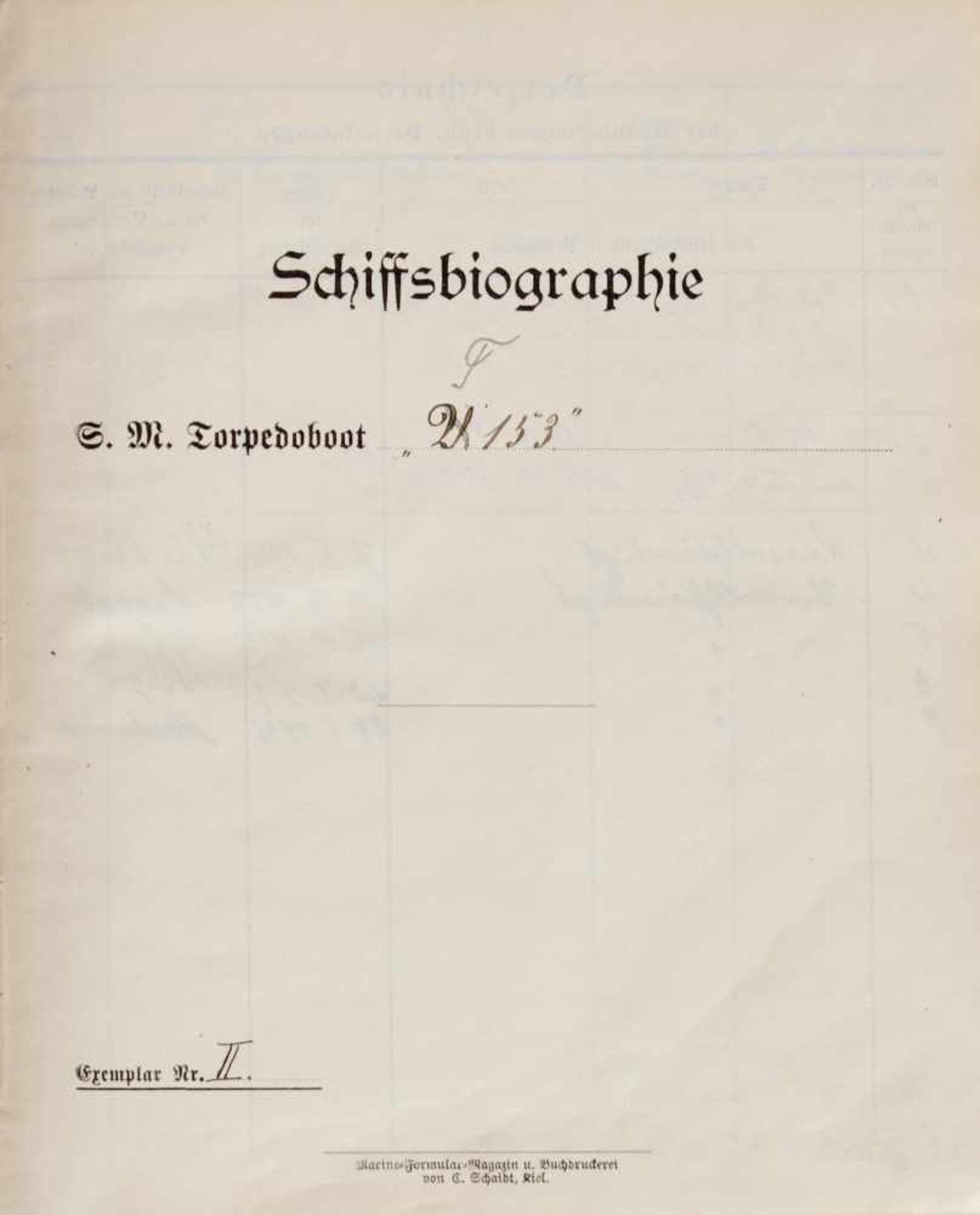 Marine- "Schiffsbuch II für (T. 153) 'Eduard Jungmann'". (Deckeltitel).Deutsche Handschrift auf - Bild 2 aus 5
