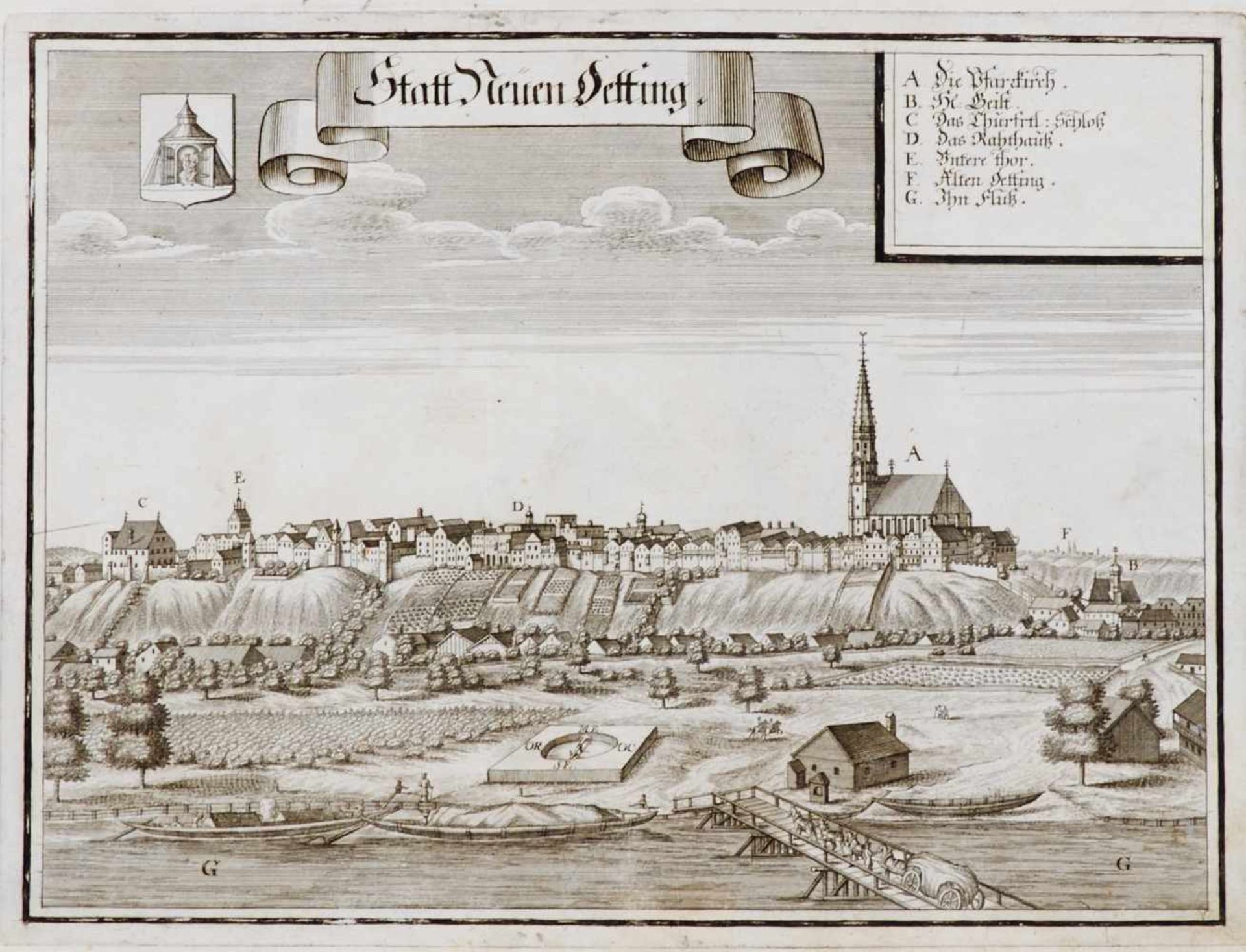 Bayern - Österreich- Konvolut - 14 Kupferstiche aus M. Wenings"Historico-topographica descriptio - Bild 2 aus 4