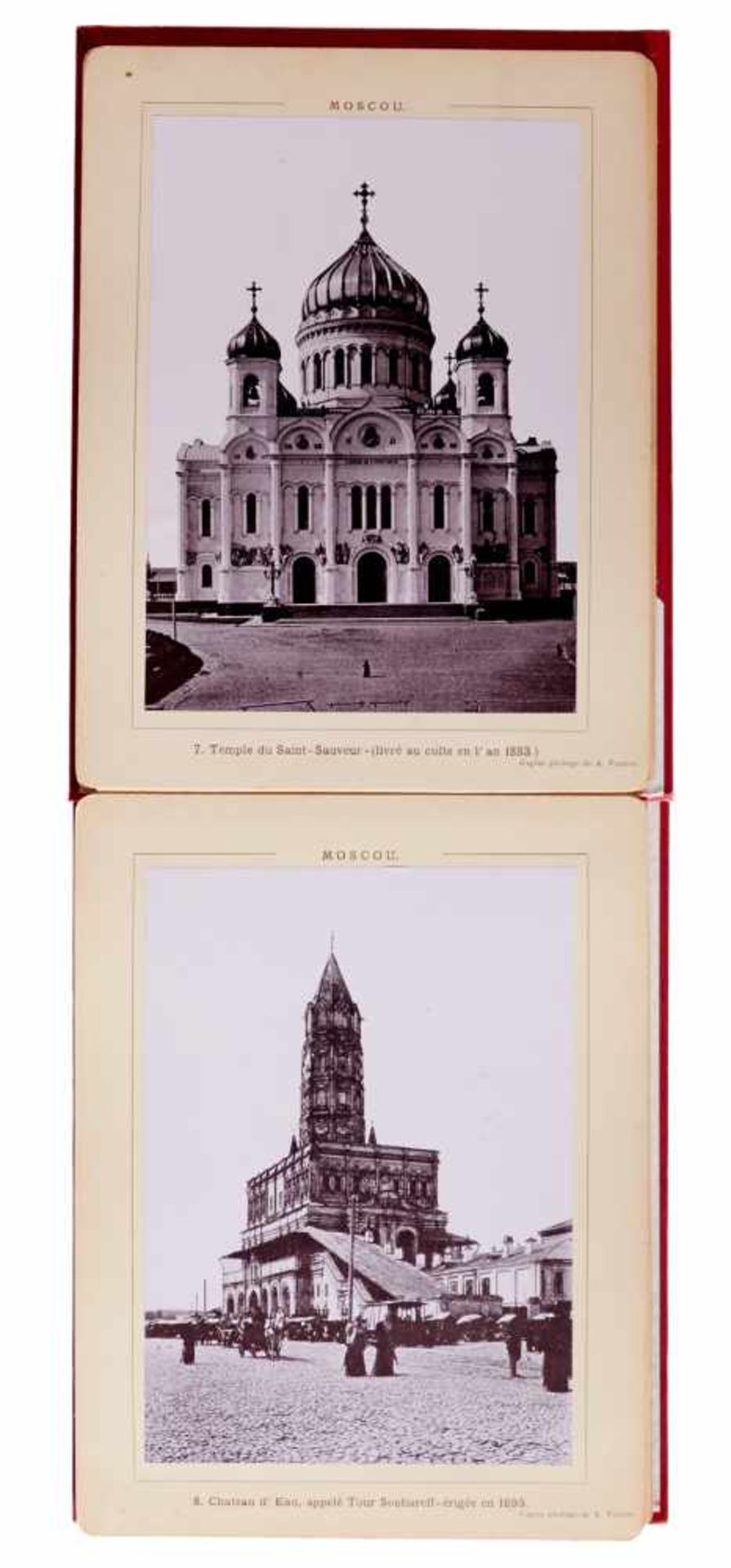 Russland- Souvenir de Moscou. Vues panoramiques & monuments. (Deckeltitel).O. O. und Jahr (um 1915). - Bild 3 aus 4