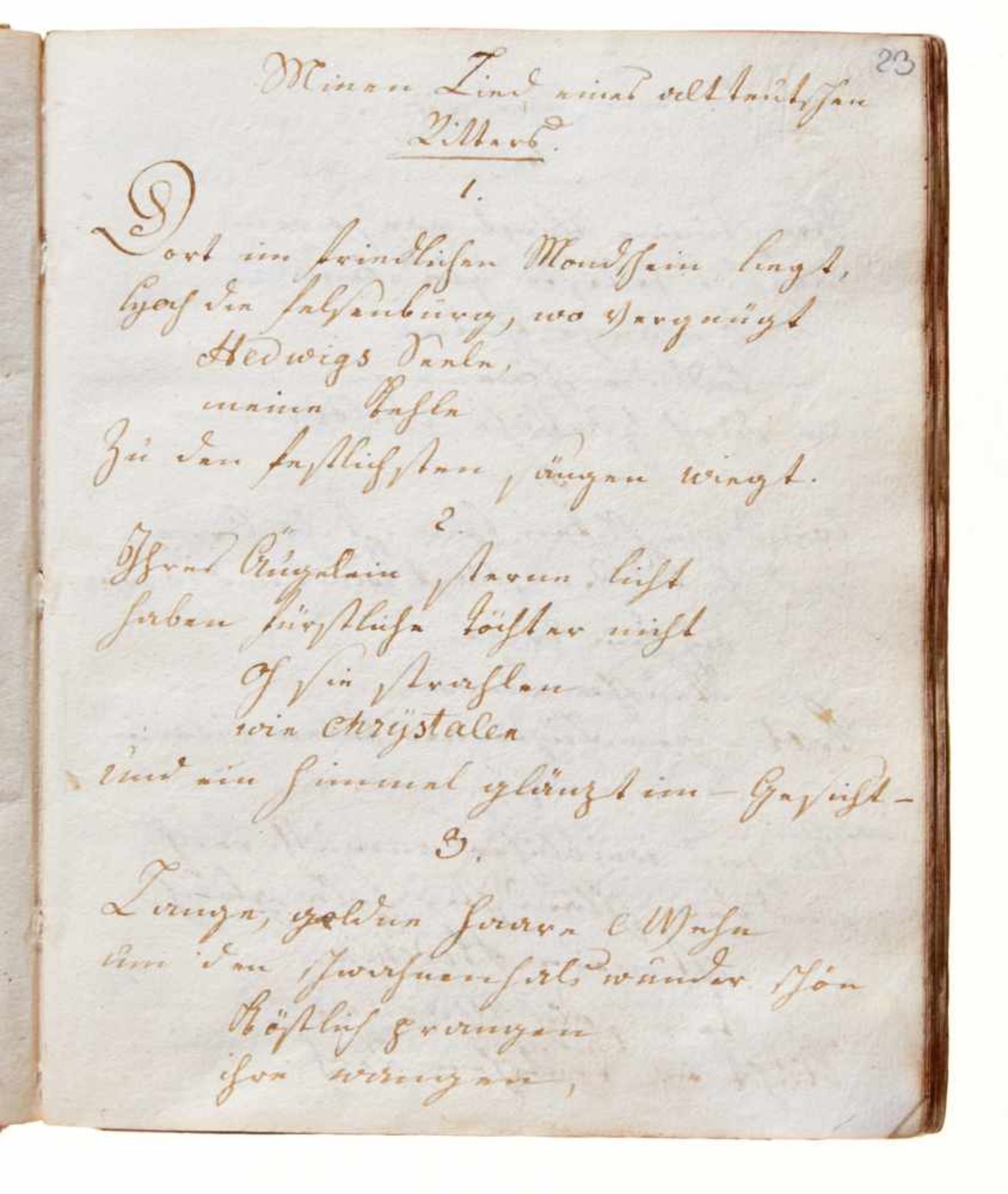Liederbuch. Deutsche Handschrift auf Papier.Augsburg, um 1850. 4°. 278 S., 1 Bl. (Register). - Bild 3 aus 4