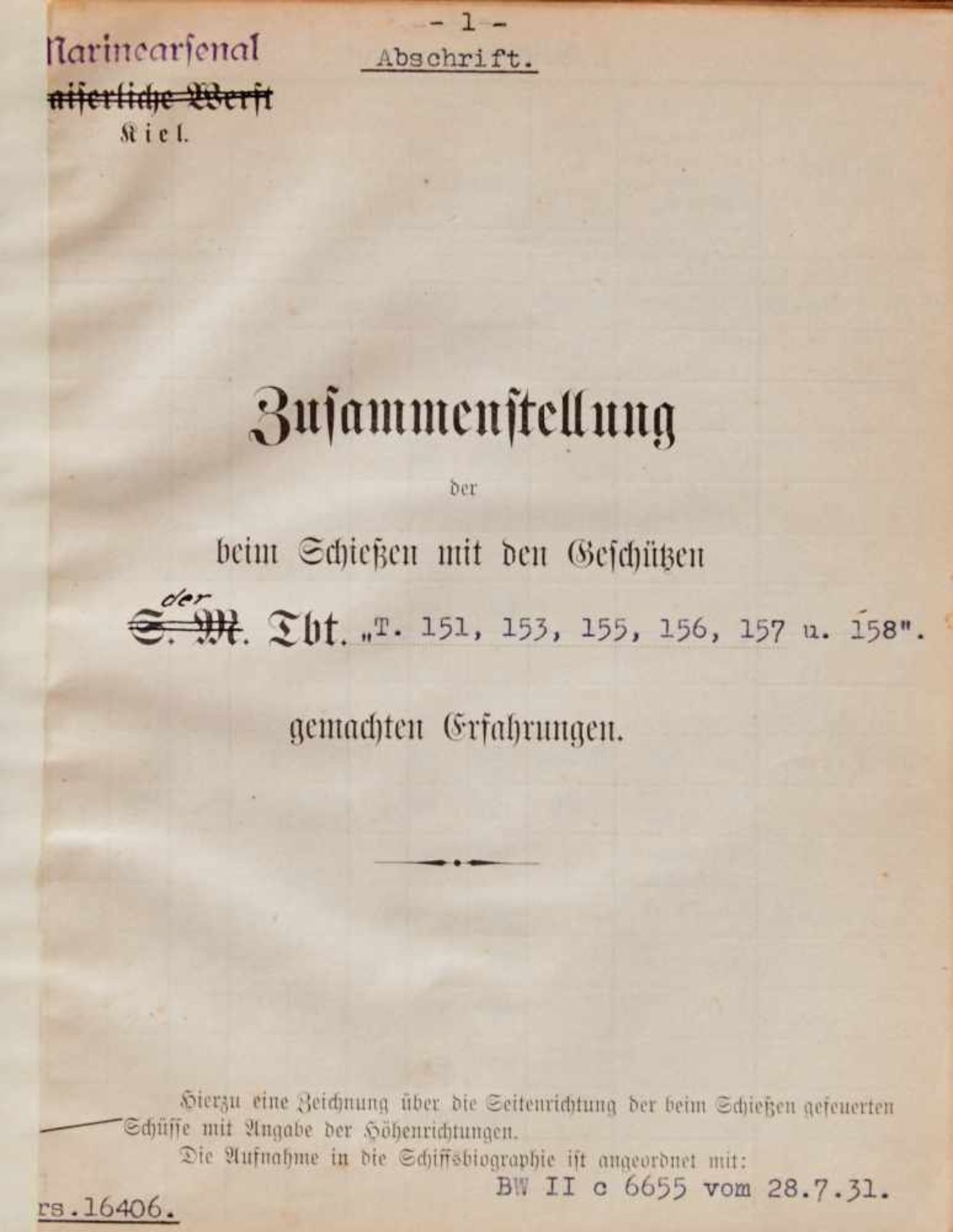 Marine- "Schiffsbuch II für (T. 153) 'Eduard Jungmann'". (Deckeltitel).Deutsche Handschrift auf - Bild 3 aus 5