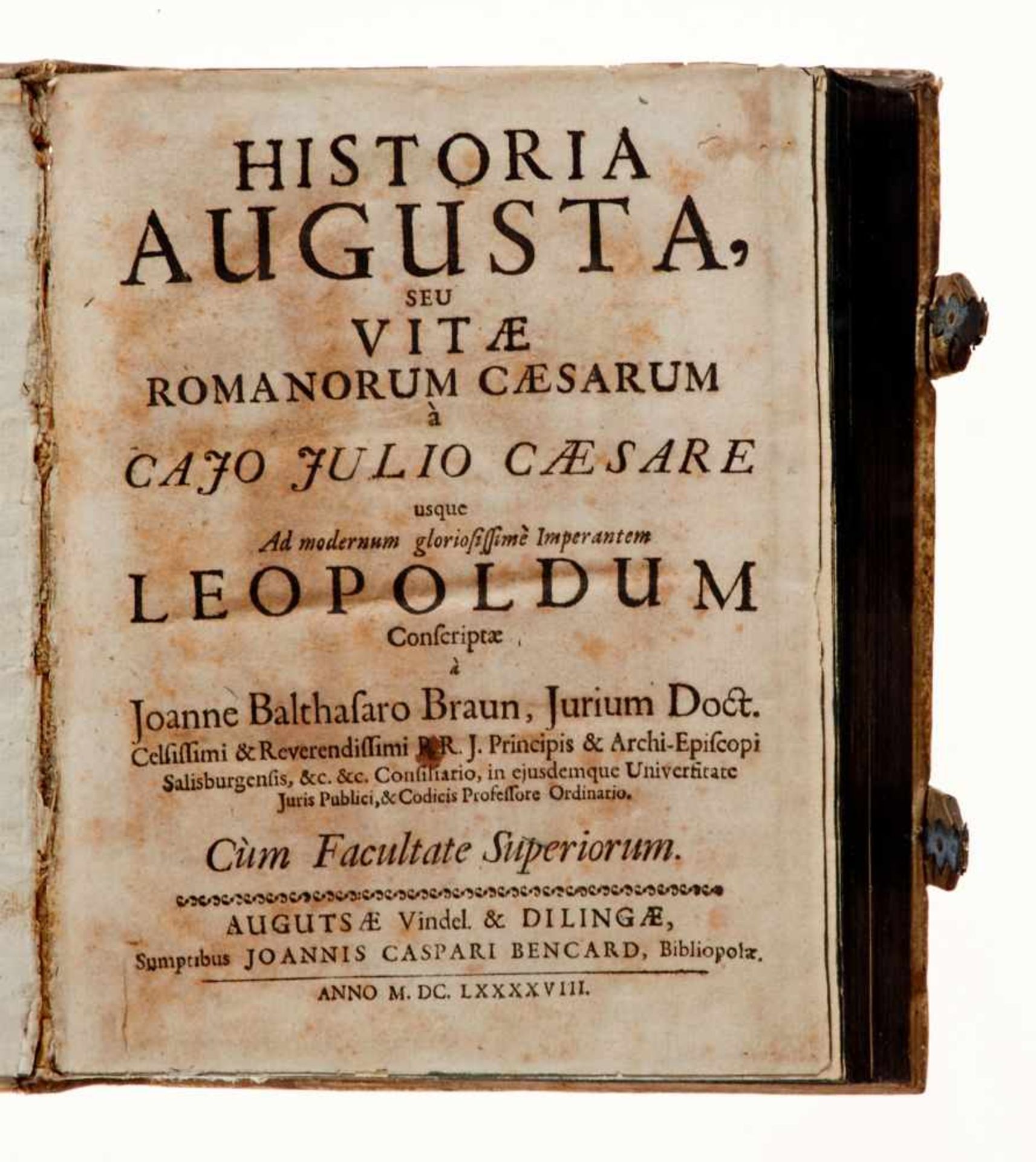 Braun, J. B., Historia Augusta,seu Vitae Romanorum Caesarum a Cajo Julio Caesare usque ad modernum - Bild 2 aus 2
