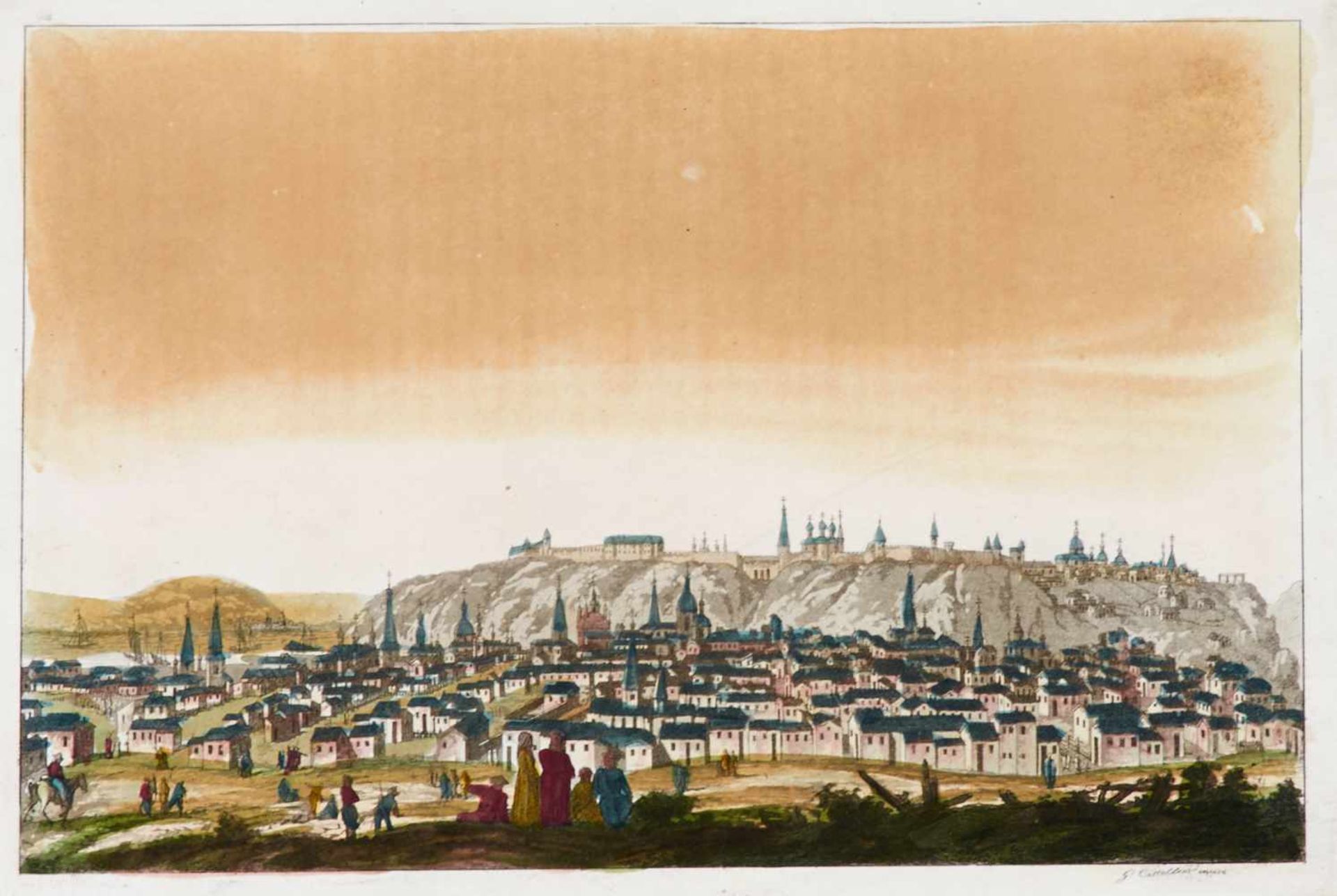 Russland- Tjumen - "Tobolsk". Kupferstichkarte. Wohl um 1820.49 x 78 cm (Blattgr.: 63 x 94 cm). - - Bild 3 aus 3