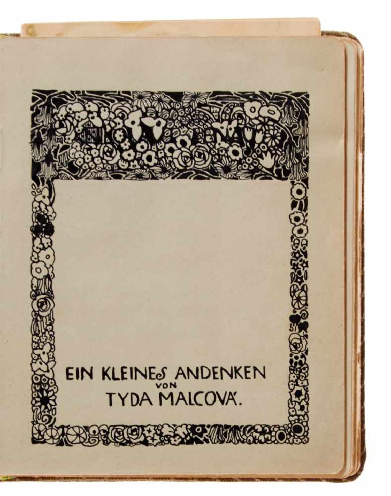 Anthologie- "Ein kleines Andenken von Tyda Malcová." Deutsche Handschrift auf Papier.Nicht dat. Wohl - Bild 9 aus 9