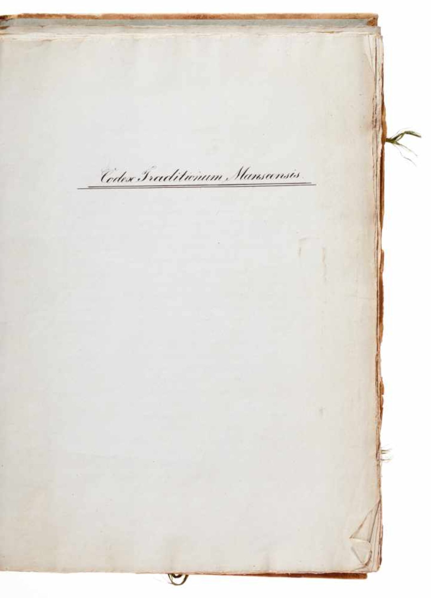 Mondsee- "Codex traditionum Manseensis". Lateinische Handschrift auf Papier.Wohl St. Florian ( - Bild 2 aus 4