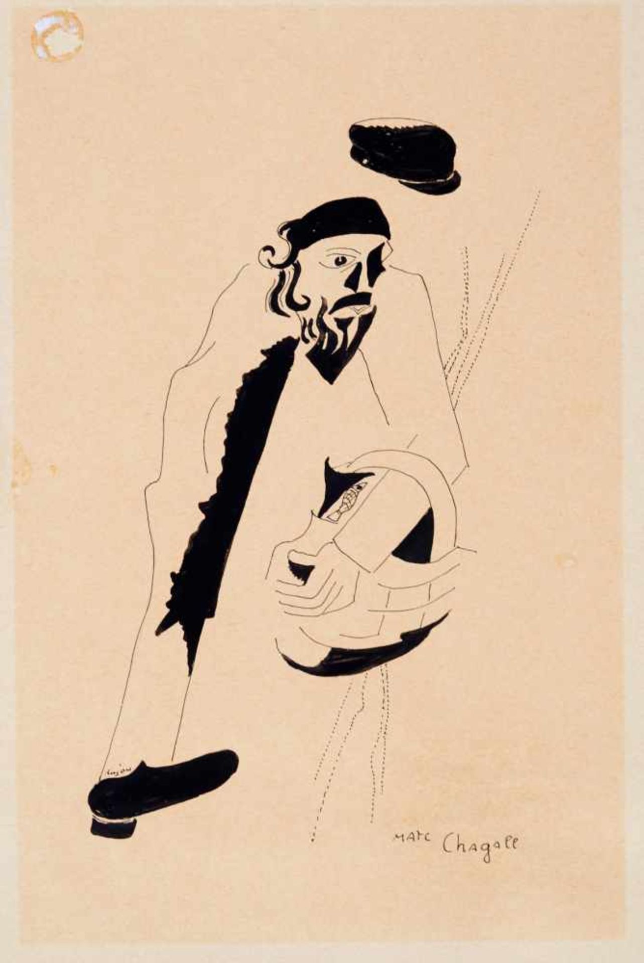 Chagall- Kujau, Konrad (Löbau 1938-2000 Stuttgart),Fischer (mit Bezeichnung: "Marc Chagall").