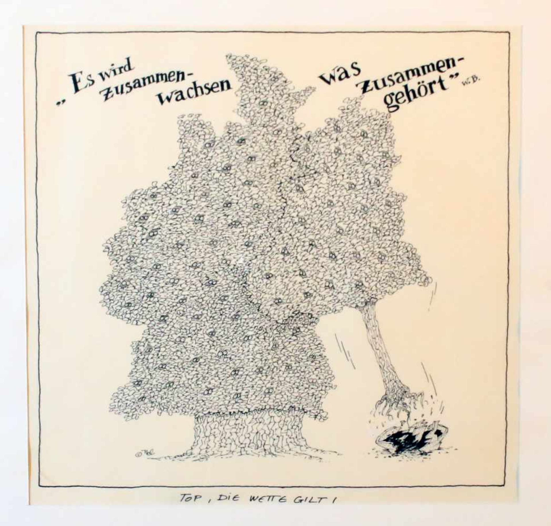 Karikaturensammlung der 1980er / 90er Jahre - 20 Stück Tuschezeichnungen, Aquarelle, - Bild 9 aus 20