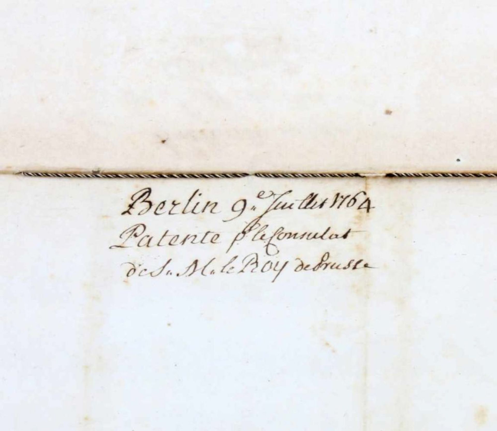 Preussen - Gesiegelte Urkunde mit Originalautograph Friedrich II. von Preussen 1764 Auf - Bild 6 aus 6