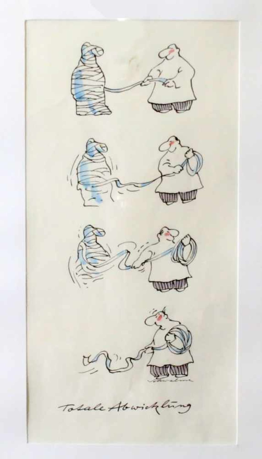 Karikaturensammlung der 1980er / 90er Jahre - 20 Stück Tuschezeichnungen, Aquarelle, - Bild 10 aus 20