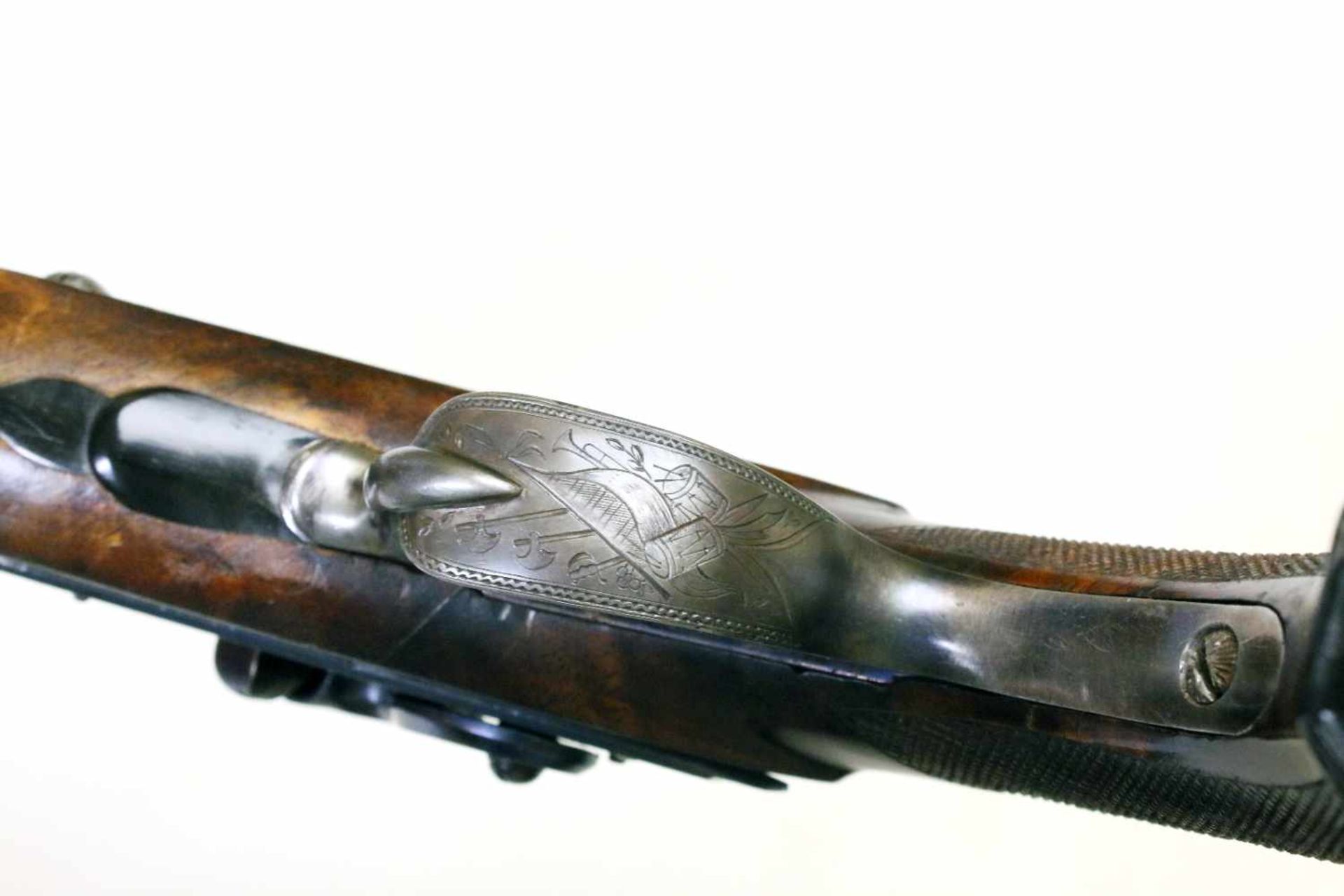 Perkussions-Pistole Le Page à Paris um 1840 Gebläuter Oktagonlauf im Cal. 13,5mm. Die Laufseele - Bild 10 aus 10