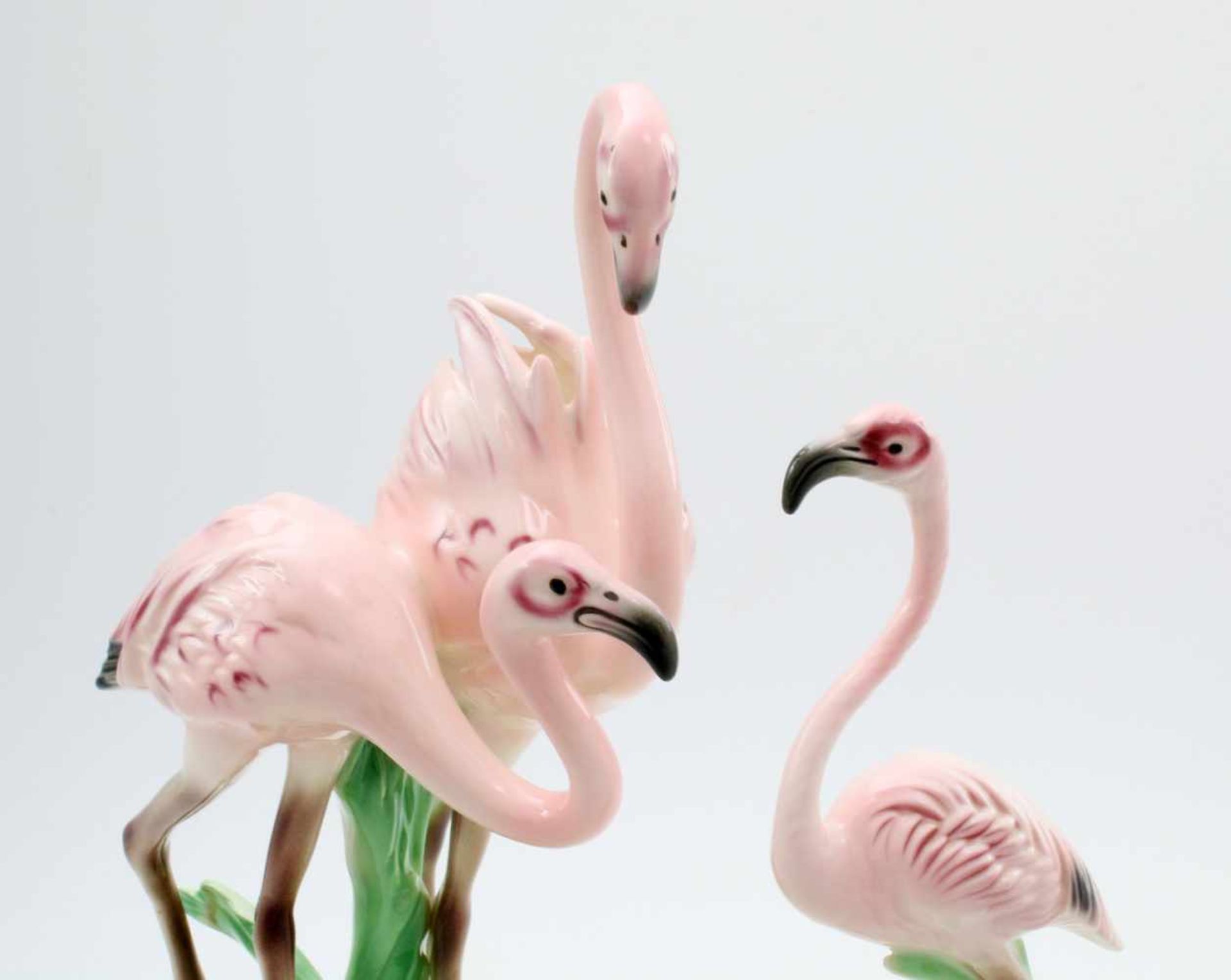 Goebel 2 Flamingos Polychrome Unterglasurmalerei, Pressnr. 3868834. Höhe: 34 cm; Pressnr. 3860926. - Bild 4 aus 4