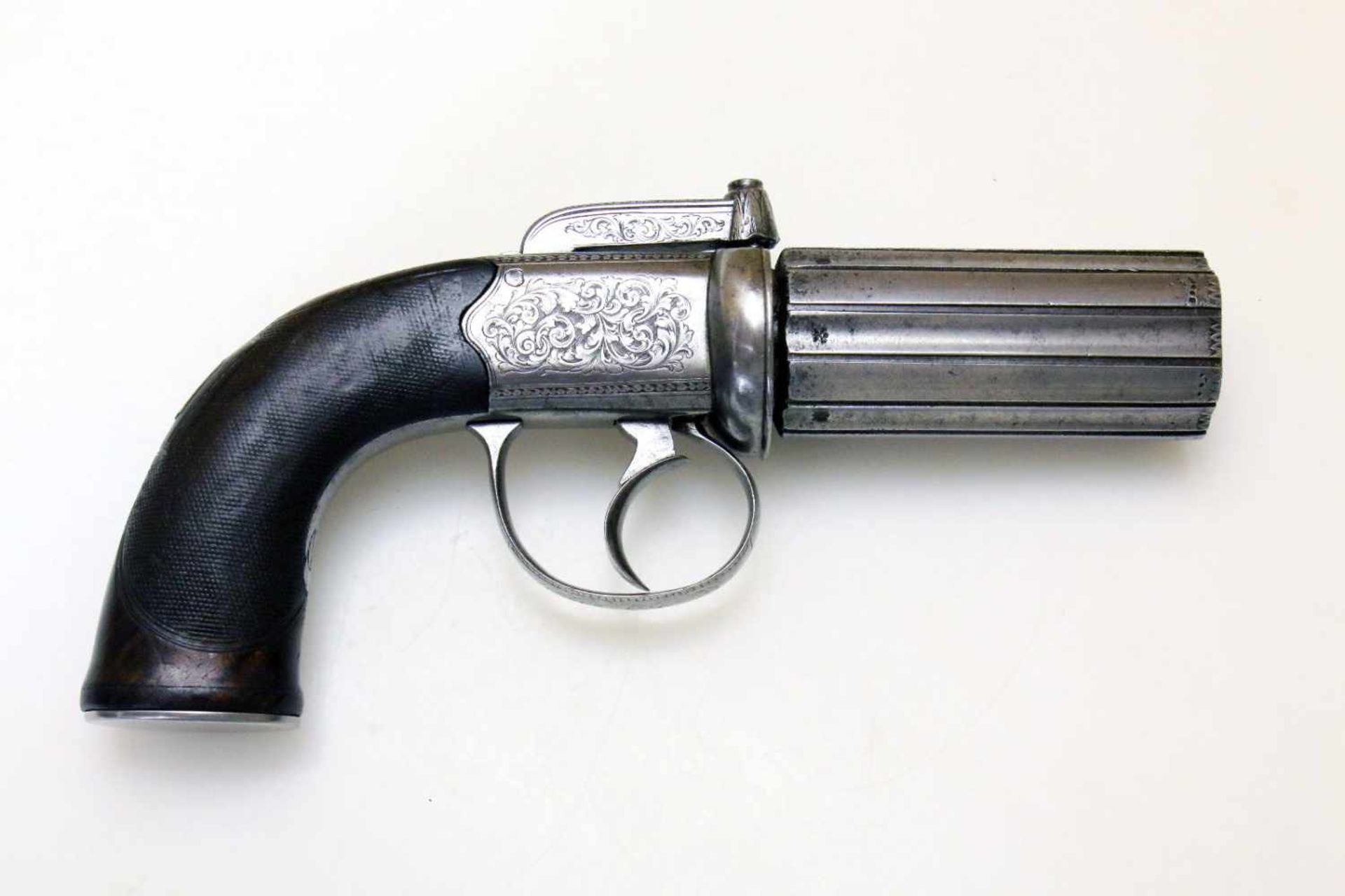 Bündelrevolver - G. Dearing um 1850 (England) Cal. 9mm Perk. (wohl .36), Zustand 1-2. 6-