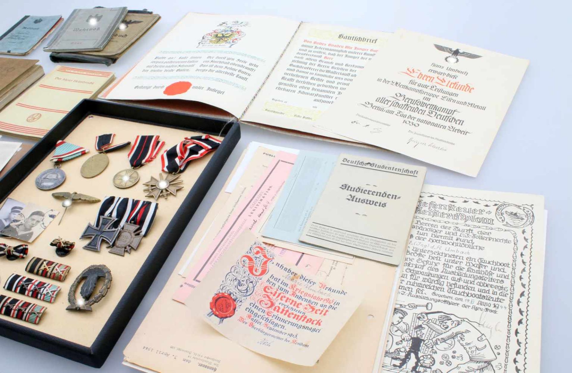 1. + 2. Weltkrieg / 3. Reich - Nachlass von Orden, Auszeichnungen, Dokumente Leutnant Hans Umbach, - Bild 7 aus 10