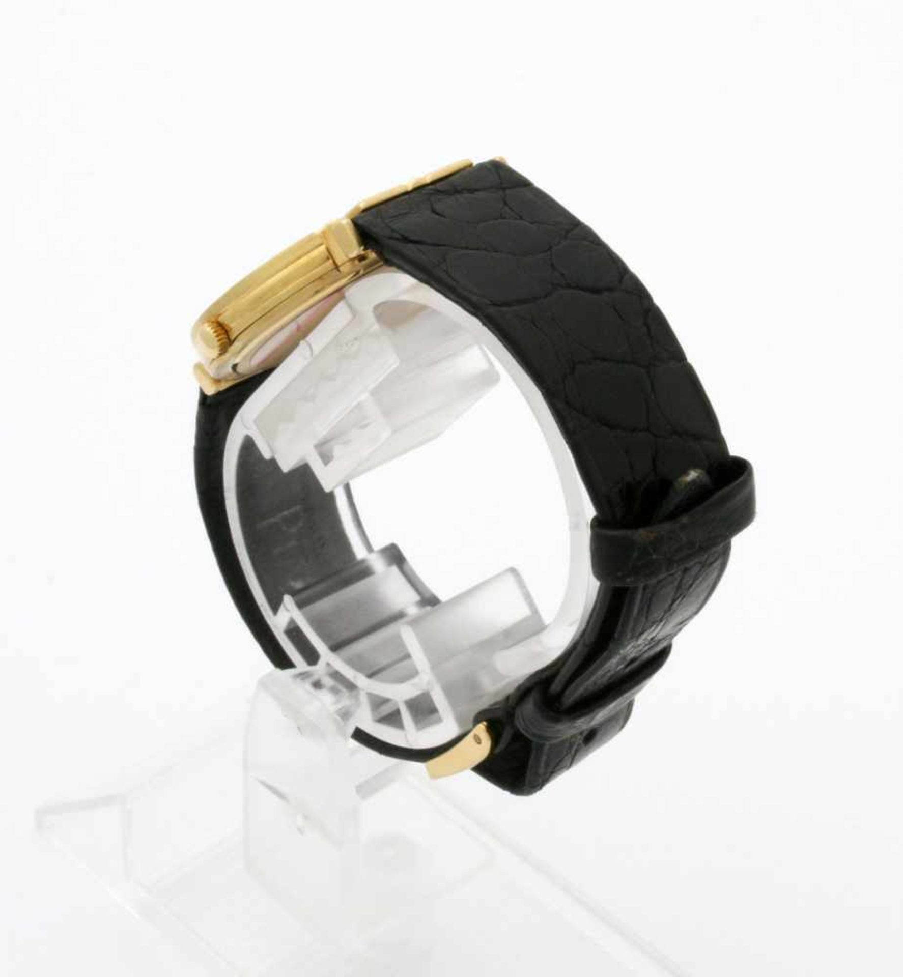 Armbanduhr Piaget Polo - Gelbgold Quarzwerk, Gehäuse GG 750, Ø 31 mm, schwarzes Zifferblatt, - Bild 7 aus 7