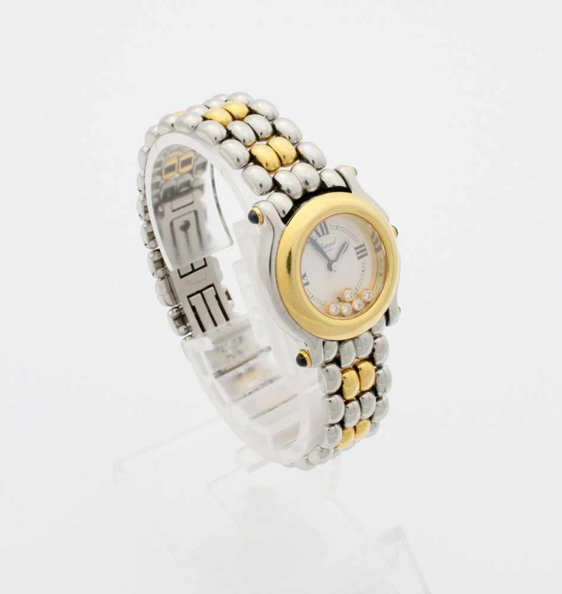 Armbanduhr Chopard Happy Sport Diamonds Bicolor Quarzwerk, Ref. 8256, Gehäuse GG 750 / Edelstahl,