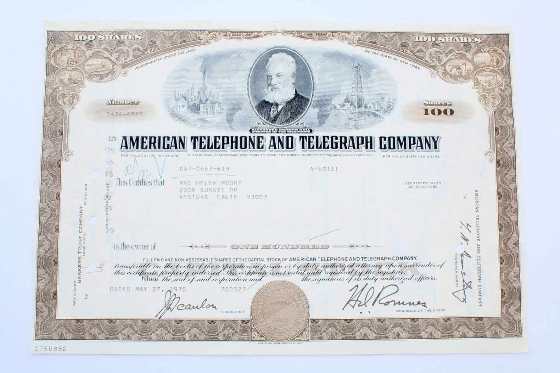Historische Aktien - IOS und USA 1947-1970 1.) 100 $ Lockwood & Beck, 1947; 2.) 100 $ Peter P. Mc - Bild 3 aus 5