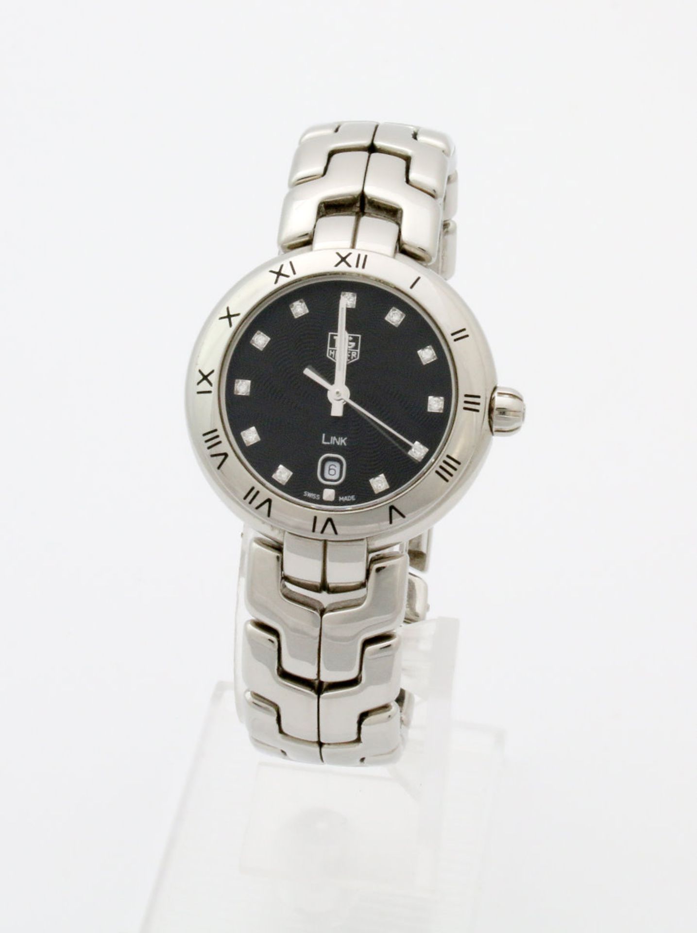 Armbanduhr TAG HEUER Link Ladies mit Brillanten Quarzwerk, Edelstahlgehäuse, Ø 29 mm, schwarzes - Image 4 of 7