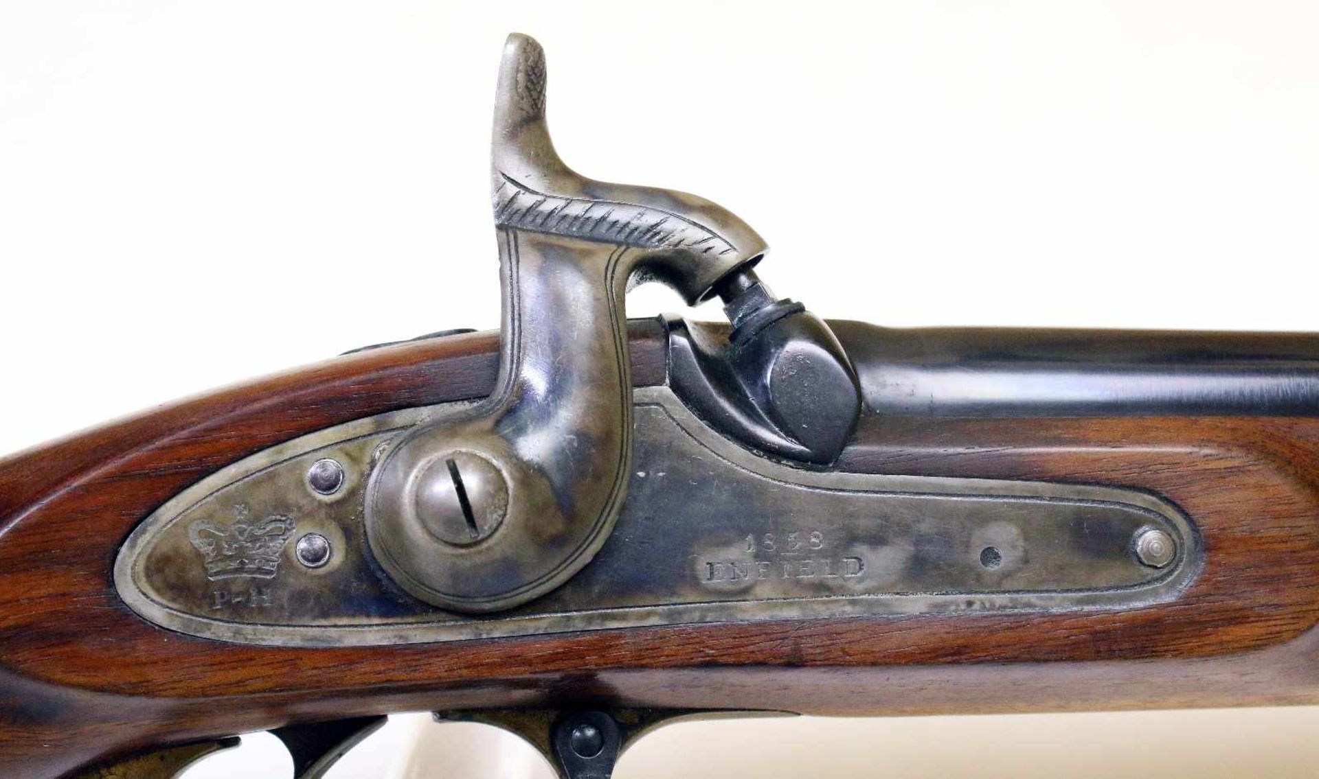 Enfield M1858 2 Band Perkussions-Dienstgewehr von Parker Hale Birmingham England Cal. .58. - Bild 3 aus 12