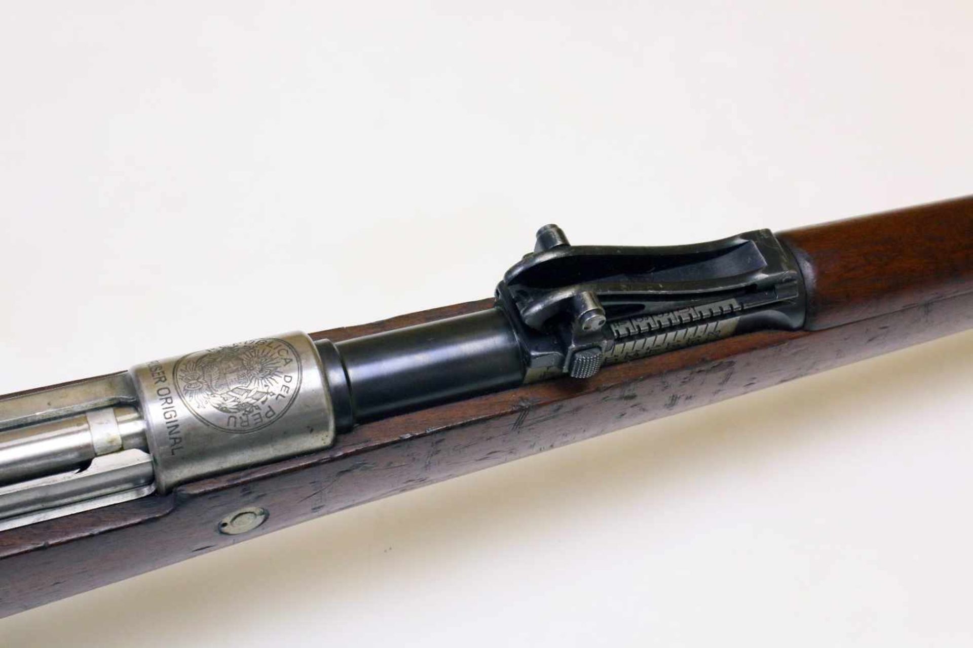 Mausergewehr M1909 Peru Cal. 7,65 x 53mm, Lauf rauh, narbig. Auf der Hülse das peruanische Wappen - Bild 4 aus 16