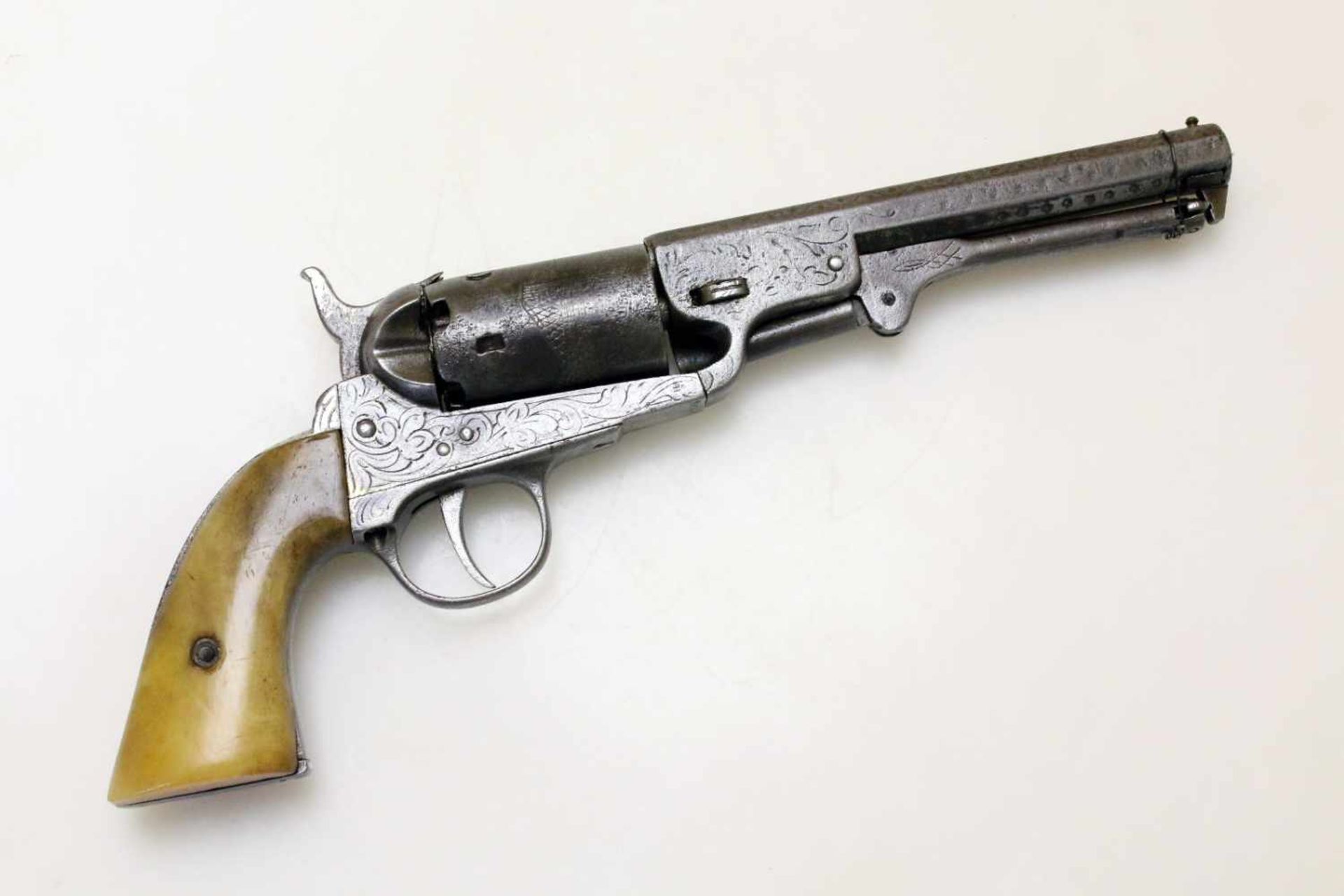 Perkussionsrevolver - C.Clement, Liège um 1860 Cal. 8,2mm Perk. (wohl .32), Zustand 3.