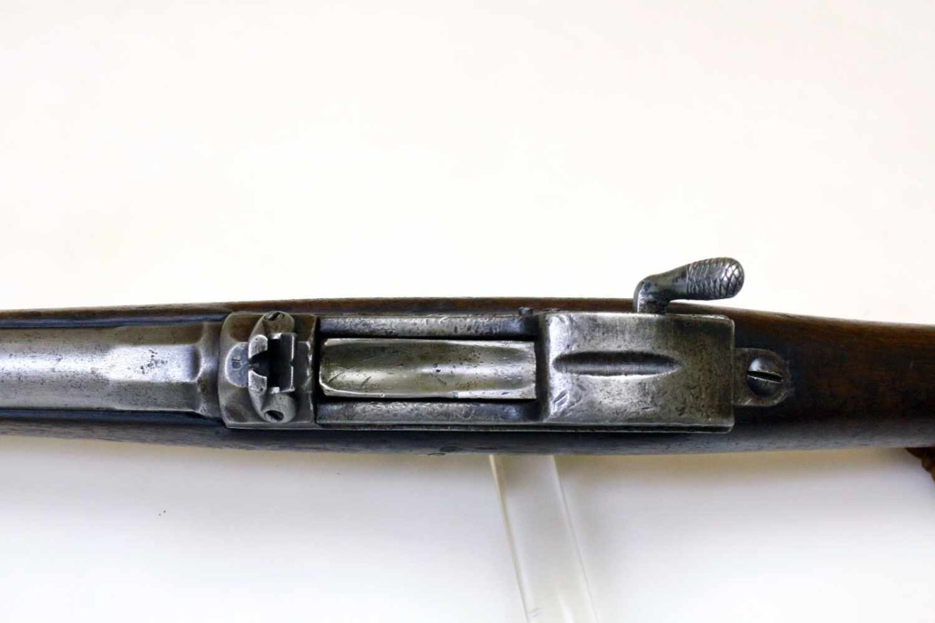 Werder-Karabiner Francotte M1869 Cal. 11mm, Nr. 2386, nummerngleich, Zug- / Feldprofil scharf, - Bild 10 aus 12