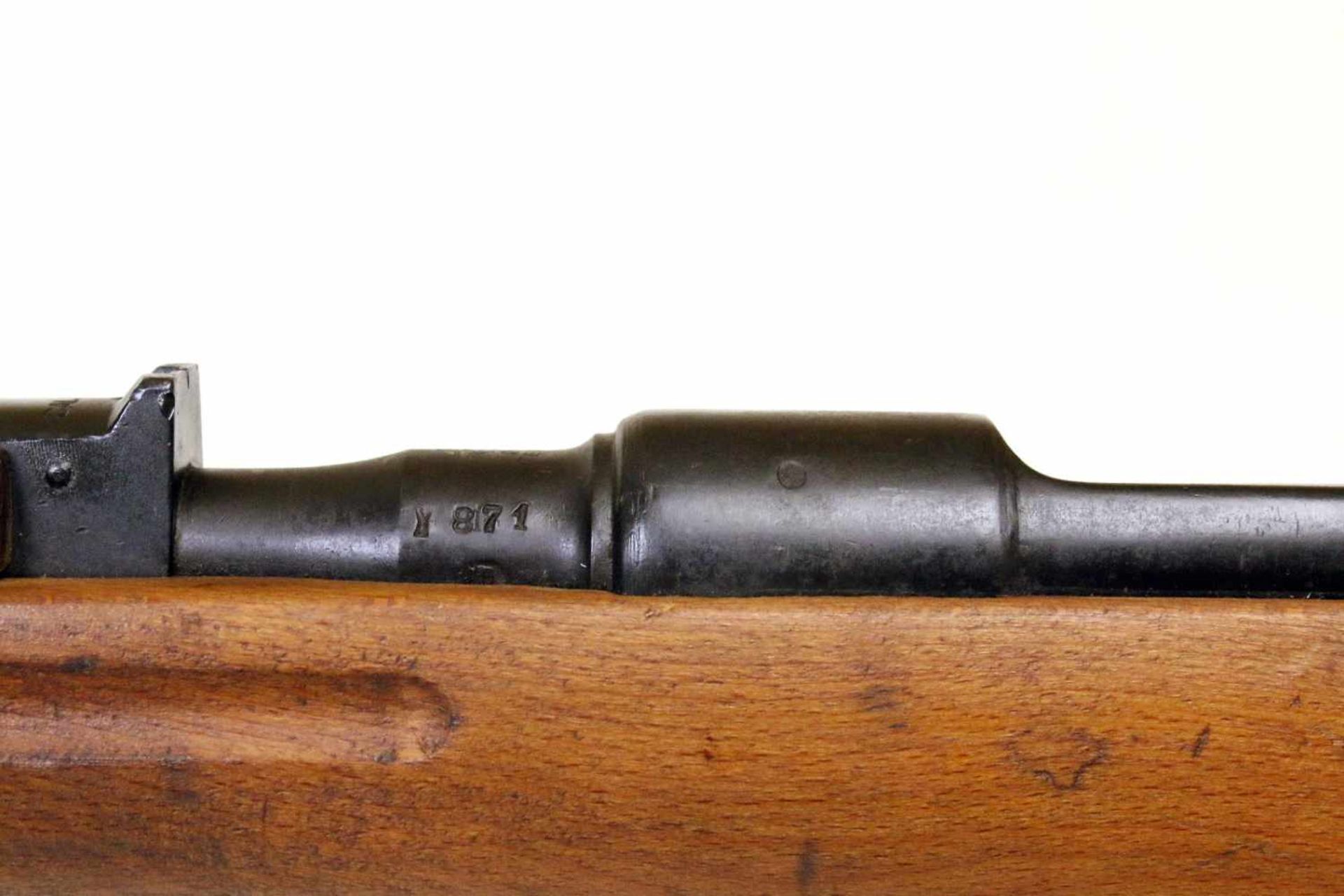 Karabiner Carcano M1938 Cal. 7,35mm carc., Lauf blank, Nr. Y871. Waffe gefertigt 1939 in Terni. - Bild 10 aus 12