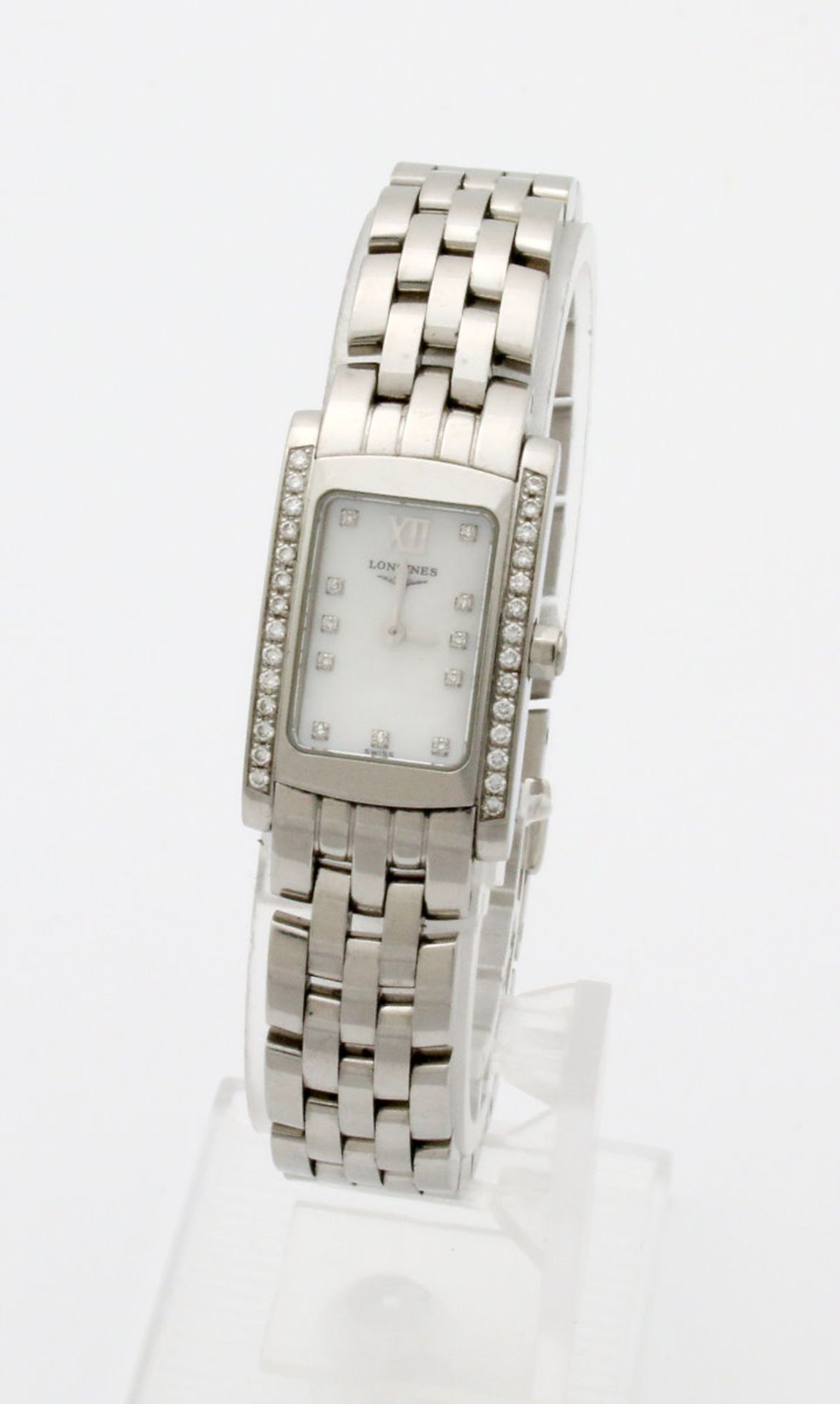 Armbanduhr Longines "Dolce Vita" mit Brillanten Quarzwerk, Edelstahlgehäuse, Maße: 27 x 16 mm, - Image 4 of 7