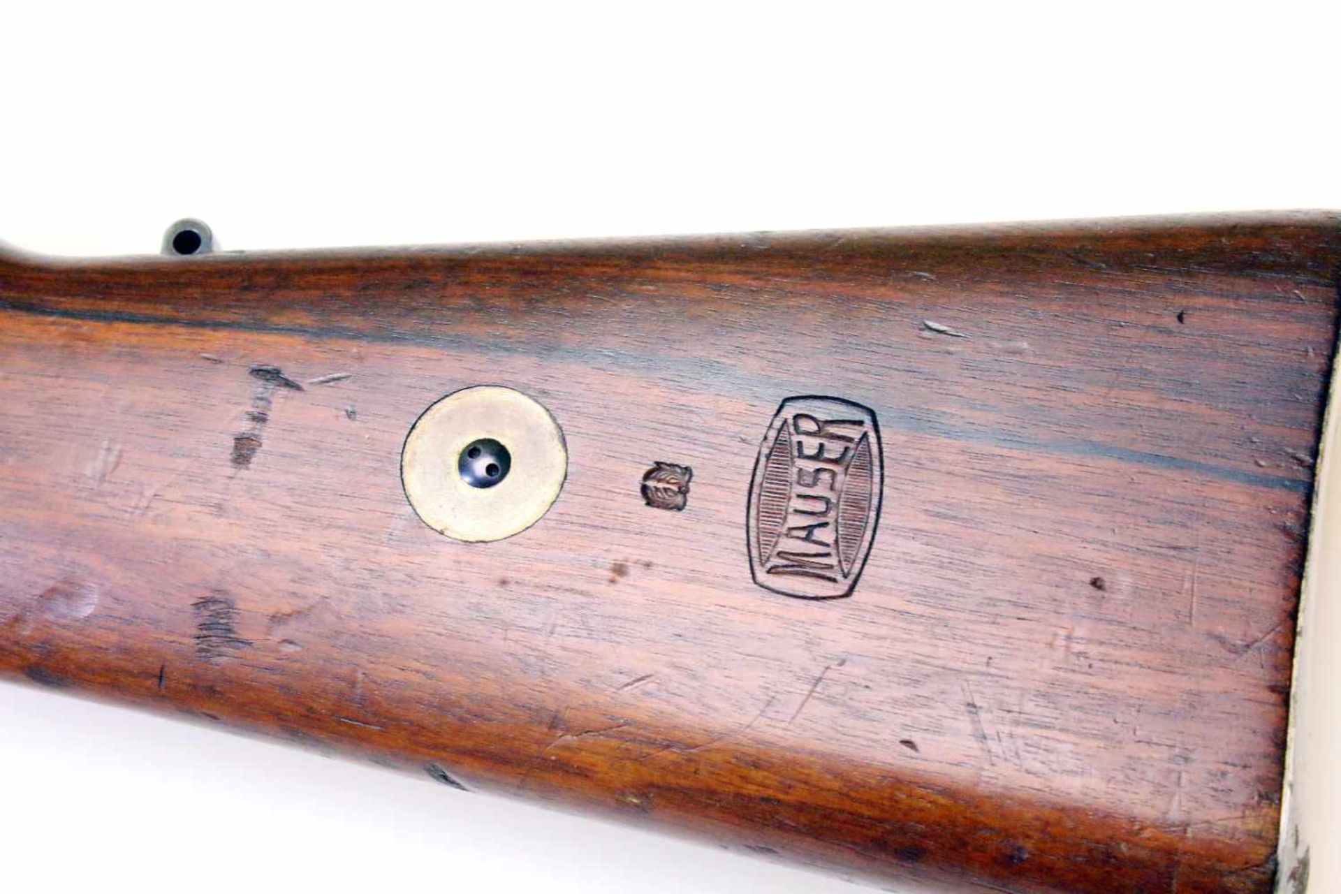 Mausergewehr M1909 Peru Cal. 7,65 x 53mm, Lauf rauh, narbig. Auf der Hülse das peruanische Wappen - Bild 14 aus 16