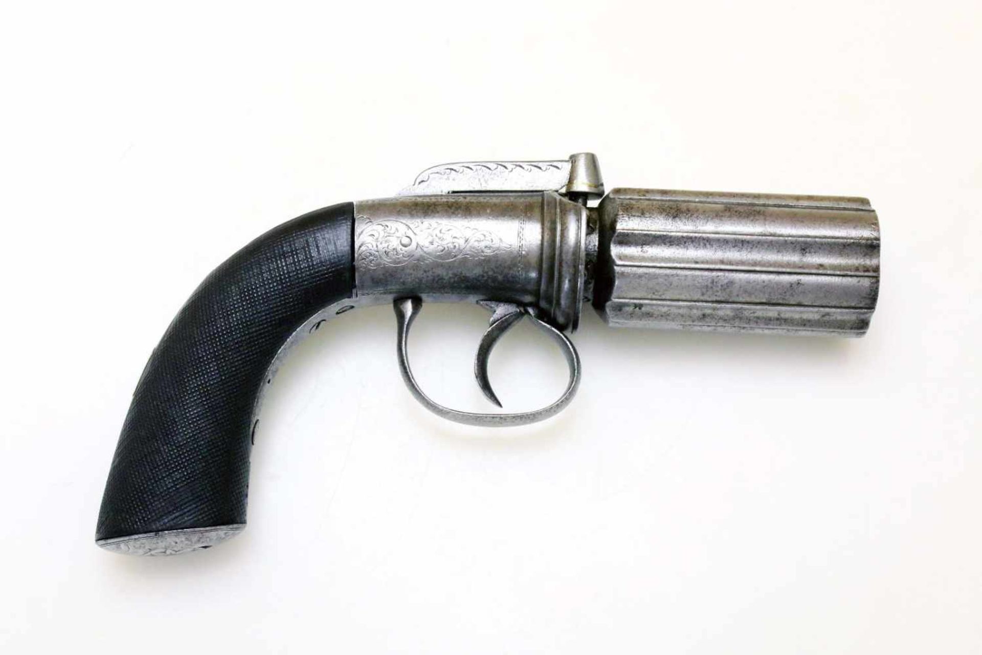 Bündelrevolver - Mod. Allens Patent um 1850 (England) Cal. 10,5mm Perk., Zustand 2. 6-schüssiges,