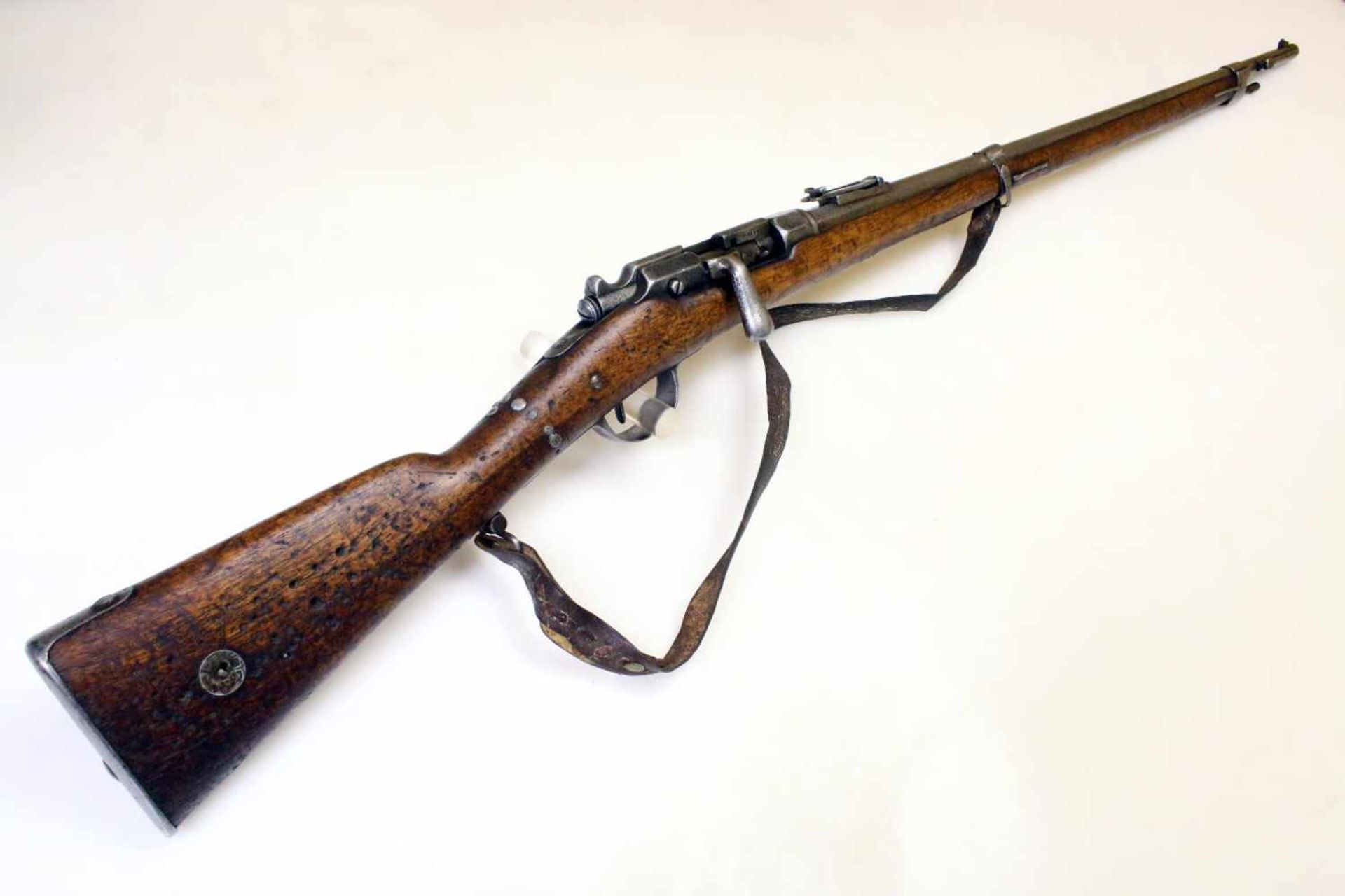 Gewehr Mod. 1866-74 Chassepot Transformation zu Gras Cal. 11mm, Lauf rauh, verschmutzt, gutes Zug- /