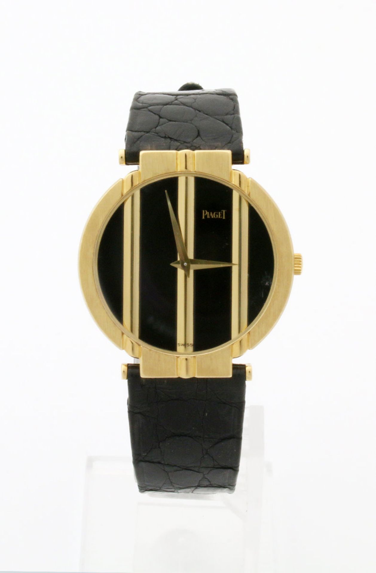 Armbanduhr Piaget Polo - Gelbgold Quarzwerk, Gehäuse GG 750, Ø 31 mm, schwarzes Zifferblatt, - Bild 4 aus 7