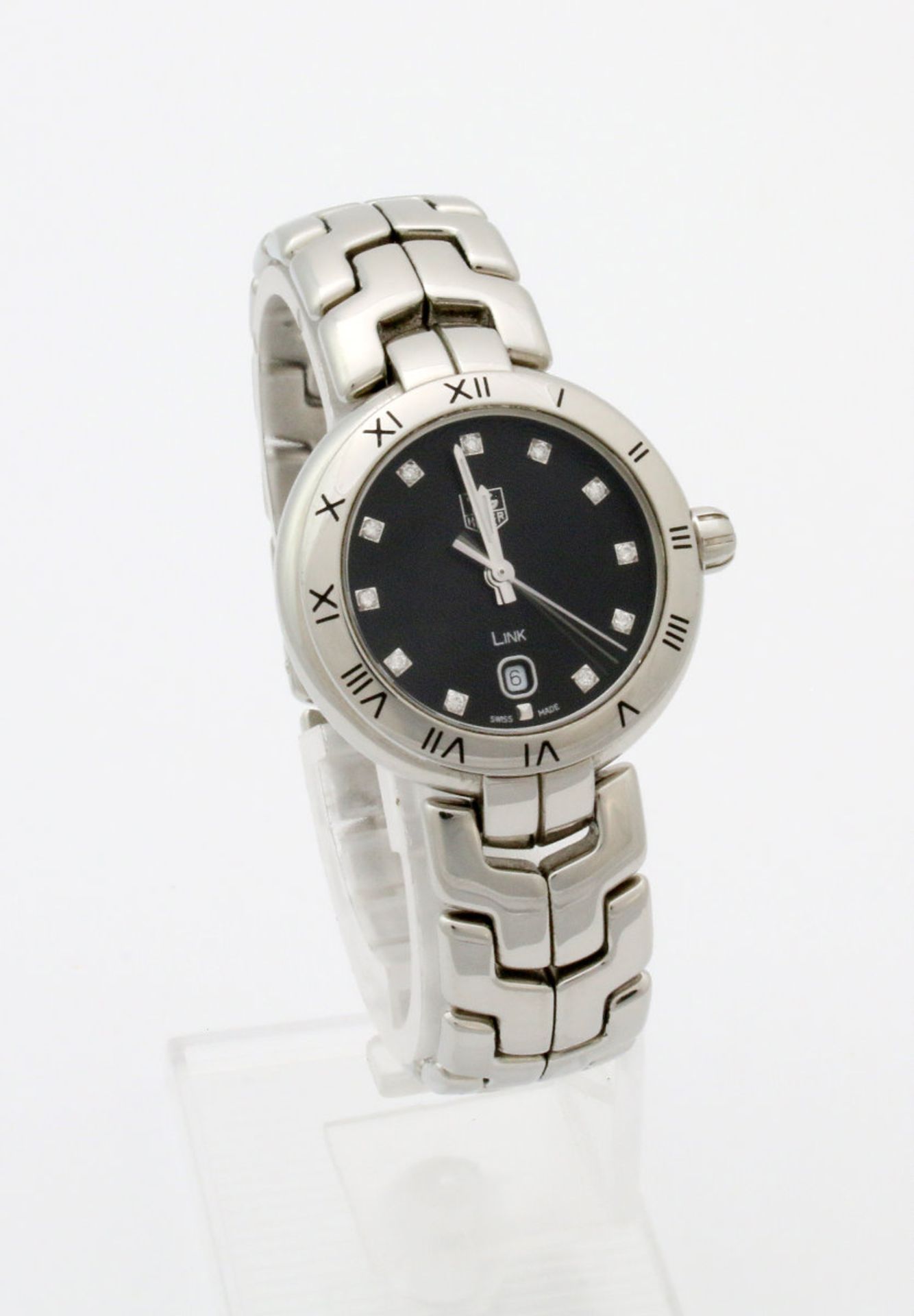 Armbanduhr TAG HEUER Link Ladies mit Brillanten Quarzwerk, Edelstahlgehäuse, Ø 29 mm, schwarzes - Image 2 of 7