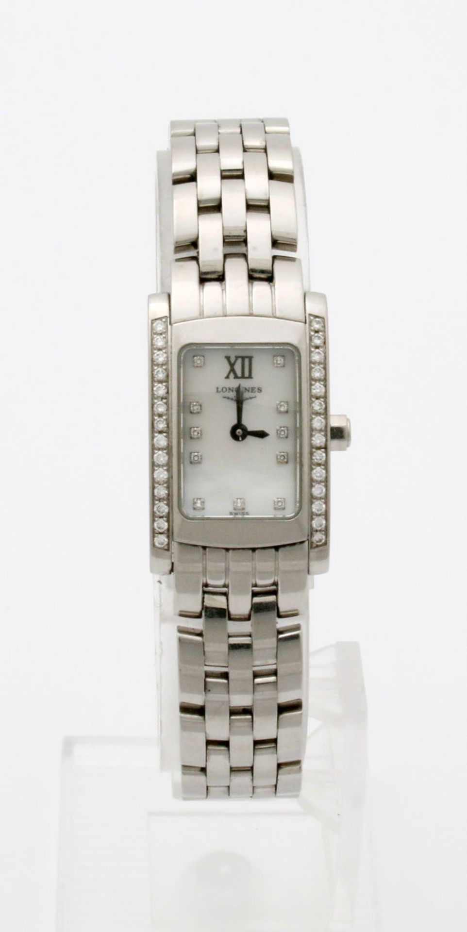 Armbanduhr Longines "Dolce Vita" mit Brillanten Quarzwerk, Edelstahlgehäuse, Maße: 27 x 16 mm, - Image 3 of 7