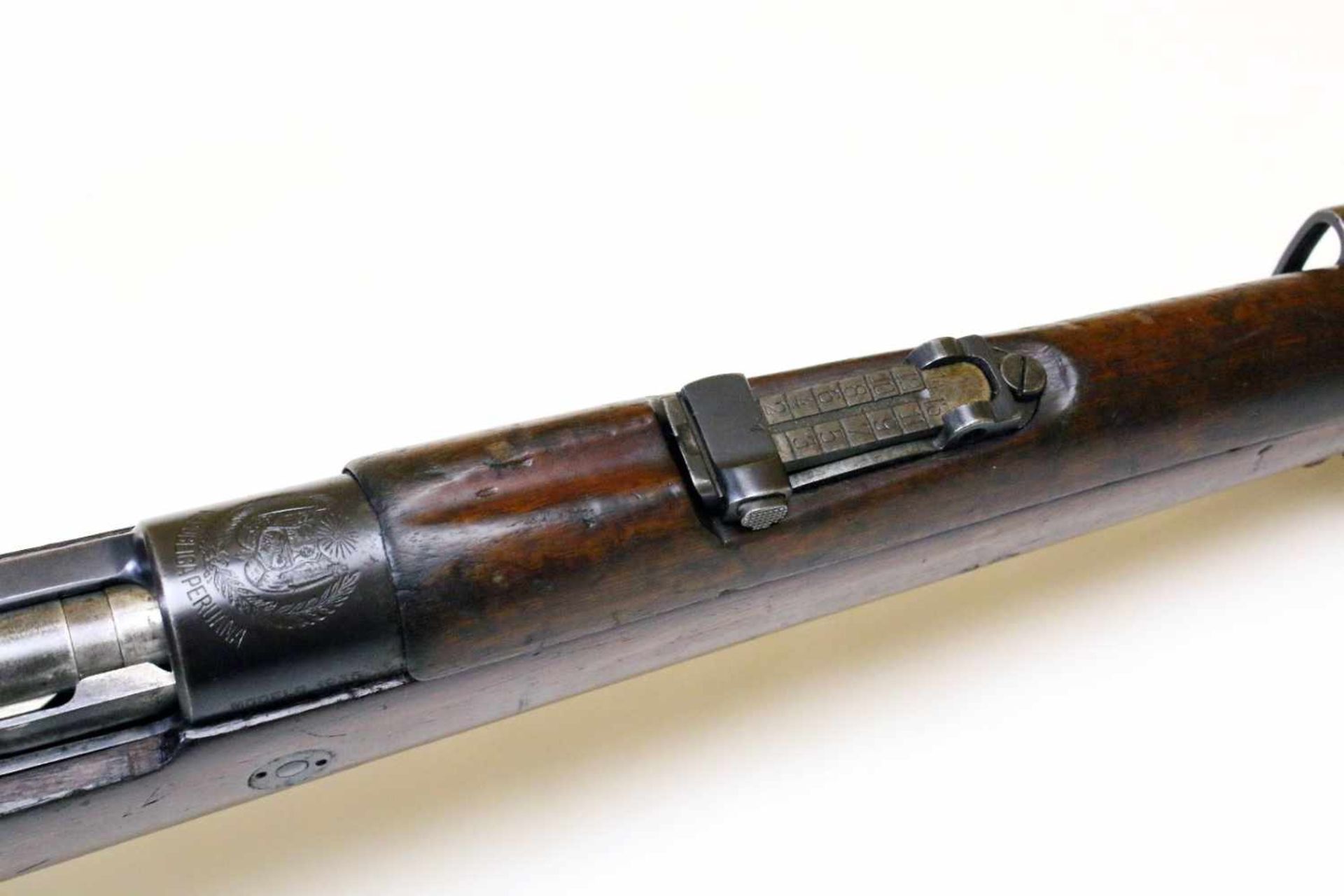 Kurzgewehr FN Mod. 1935 Cal. 7,65 x 53mm, Lauf rauh, Nr. 3301, Schloss nummerngleich. Auf der - Bild 4 aus 11