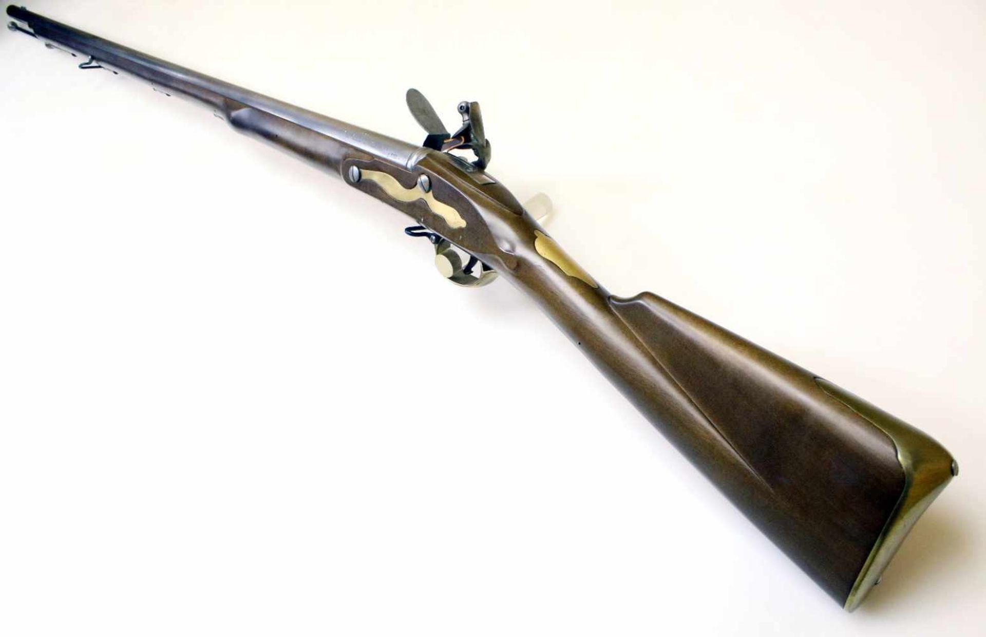 "Brown Bess" Steinschloss-Muskete M1762 von Pedersoli Glatter, blanker Lauf im Cal. .75. - Bild 5 aus 12