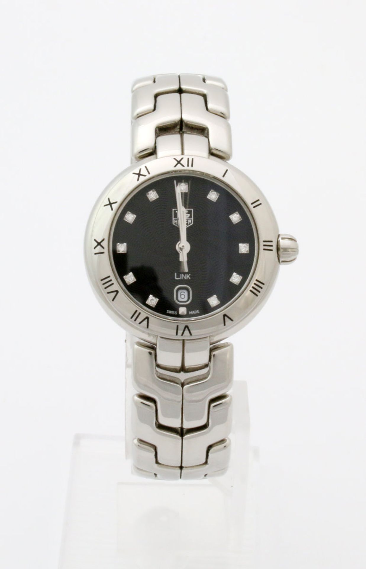 Armbanduhr TAG HEUER Link Ladies mit Brillanten Quarzwerk, Edelstahlgehäuse, Ø 29 mm, schwarzes - Image 3 of 7