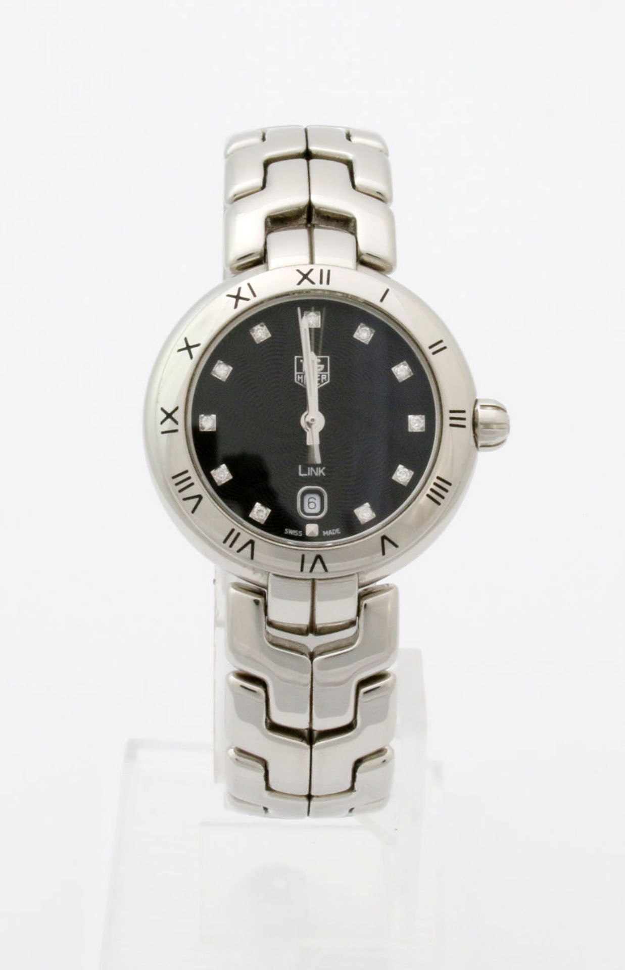 Armbanduhr TAG HEUER Link Ladies mit Brillanten Quarzwerk, Edelstahlgehäuse, Ø 29 mm, schwarzes - Bild 3 aus 7