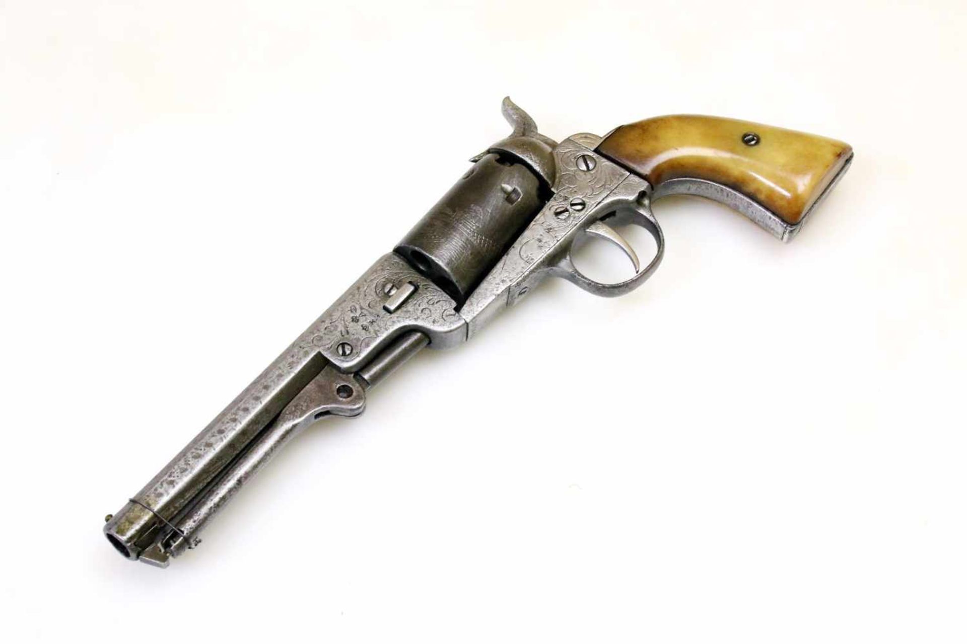 Perkussionsrevolver - C.Clement, Liège um 1860 Cal. 8,2mm Perk. (wohl .32), Zustand 3. - Bild 5 aus 9