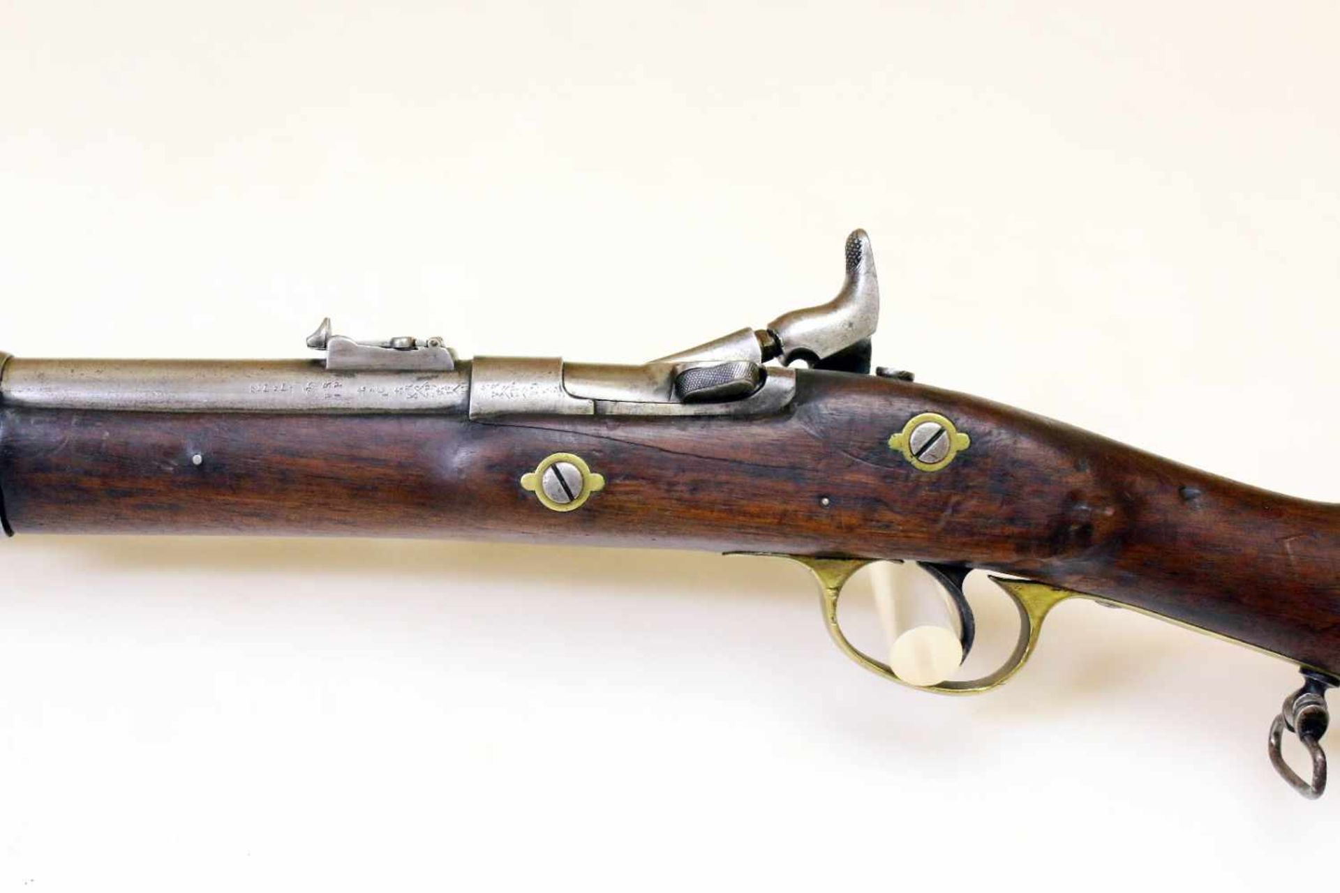 Karabiner System Snider Enfield 1864 Gezogener Lauf im Cal. .577, linksseitig Abnahmen am - Bild 7 aus 13