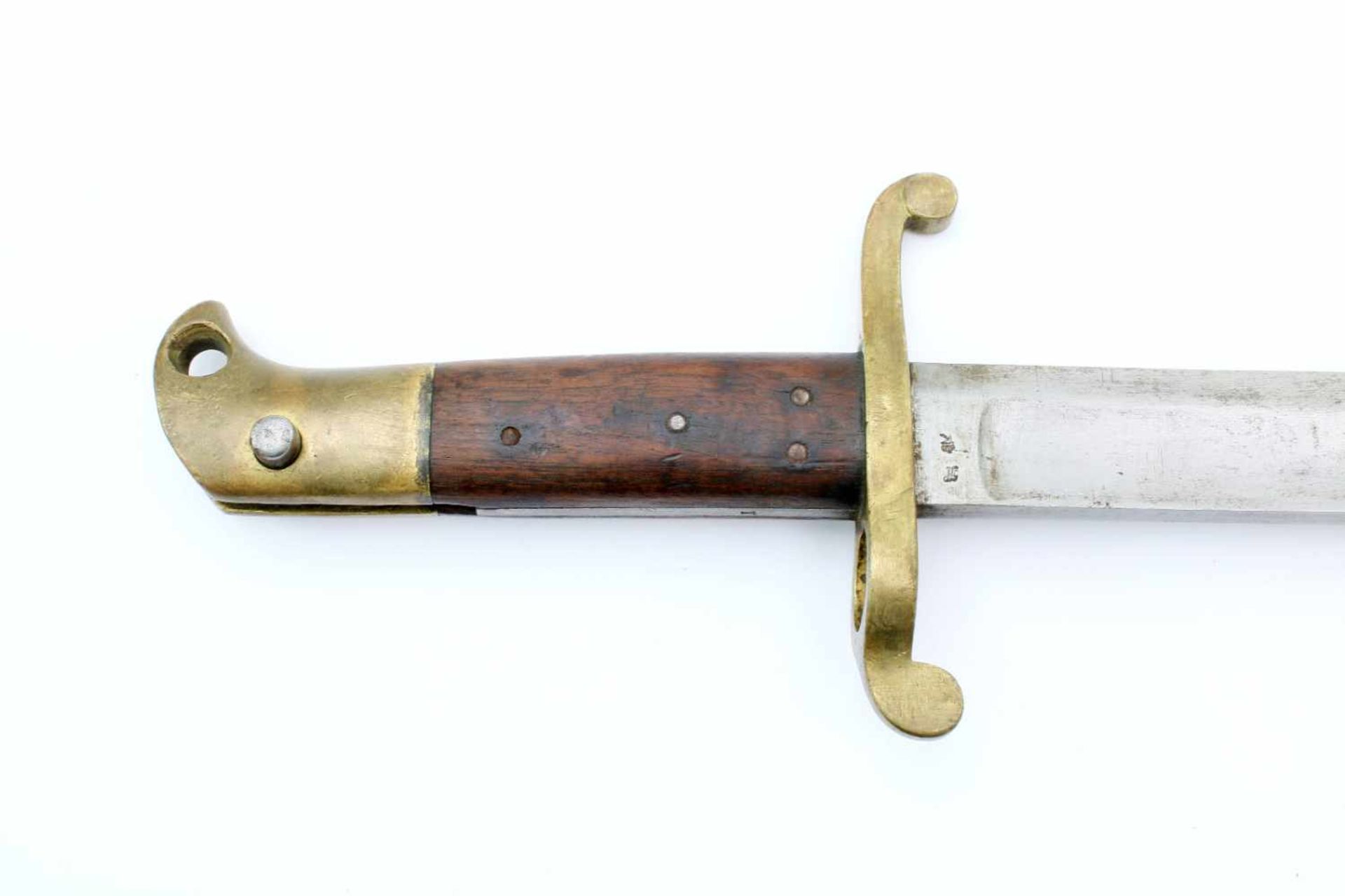 Norwegen - Säbelbajonett M1860 Bajonett für Gewehr Remington Roll. Bl. M67, Yataganklinge, Herst. - Bild 4 aus 4