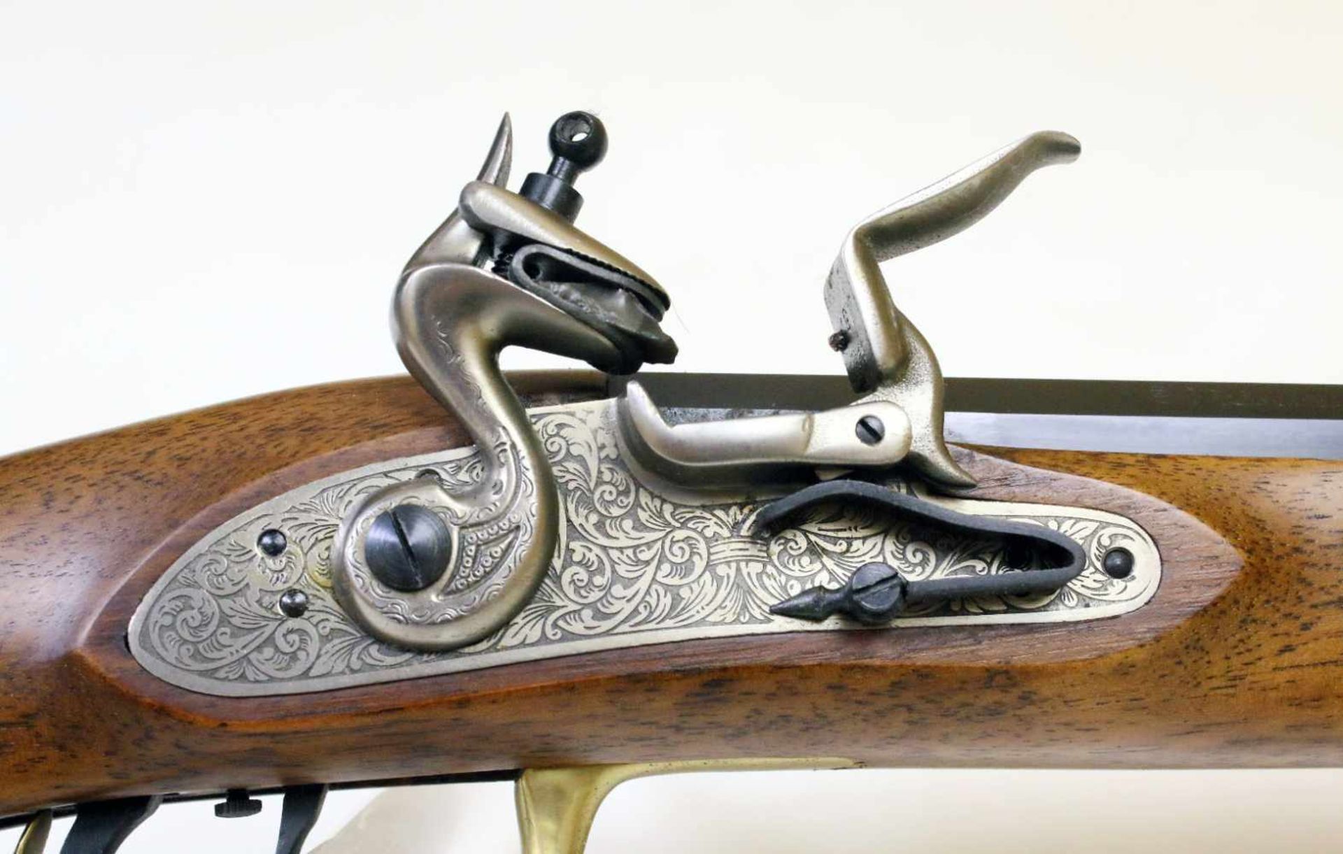 Steinschlossbüchse - Typ "Squirrel Rifle" von Bondini Vielfach gezogener Oktagonlauf im Cal. .45. - Bild 4 aus 12