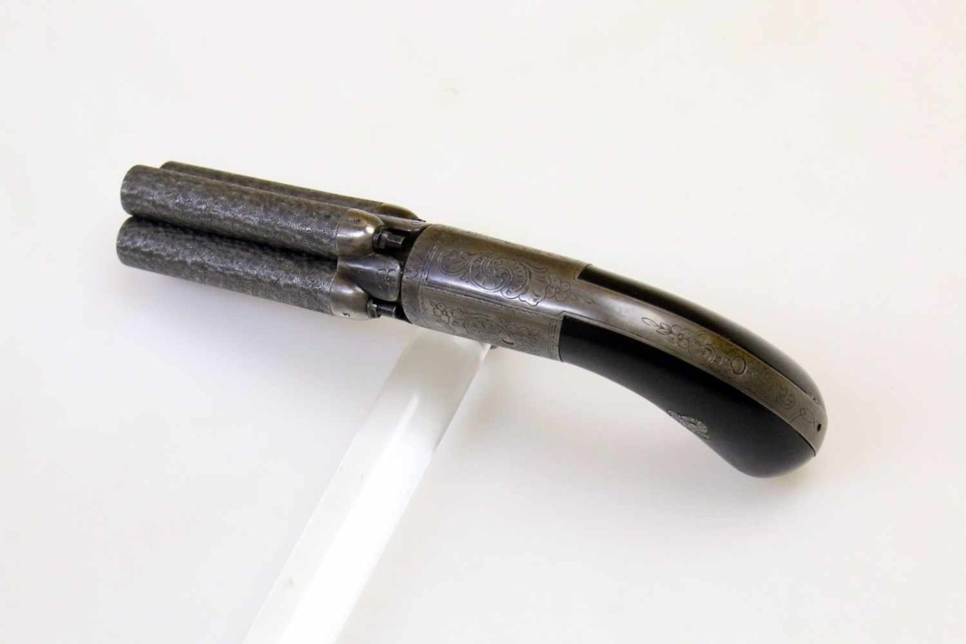 Bündelrevolver - Mariette, Liège um 1855 Cal. 9mm Perk. (wohl .36), Zustand 1. 4-schüssiges, - Bild 6 aus 8