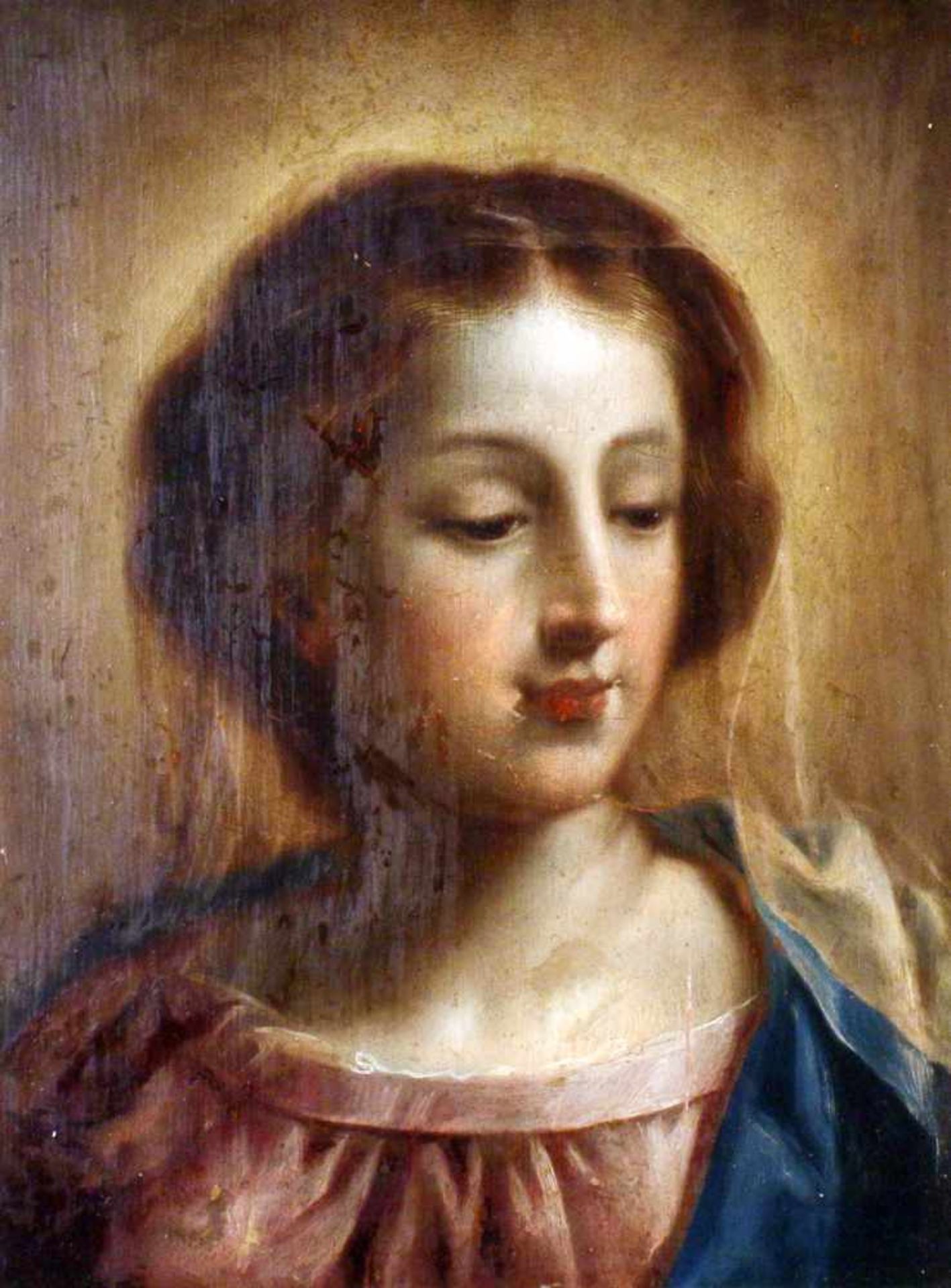 "Damenportrait" - 19. Jahrhundert Öl auf Holz, unsigniert, feine Darstellung einer jungen,