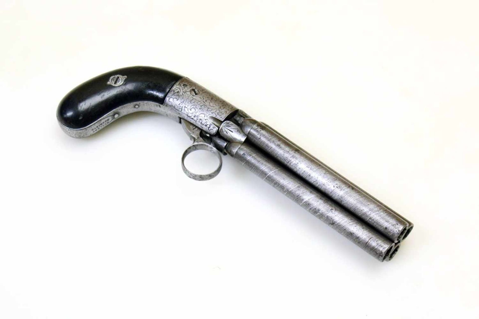 Bündelrevolver - Mariette, Liège um 1850 Cal. 9mm Perk. (wohl .36), Zustand 2. 4-schüssiges, - Bild 2 aus 8